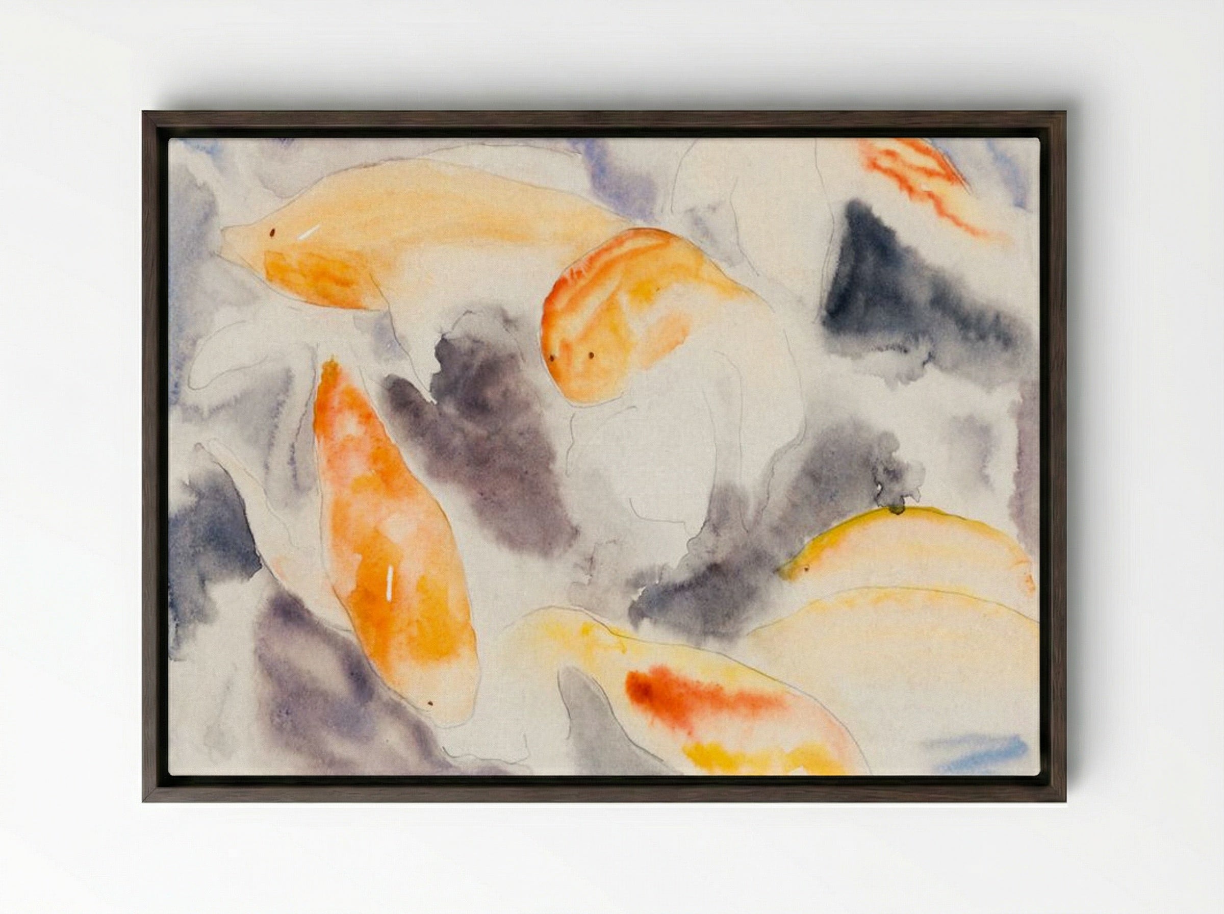 Fish Series, No. 4 - Charles Demuth - Framed Canvas Dark Wood