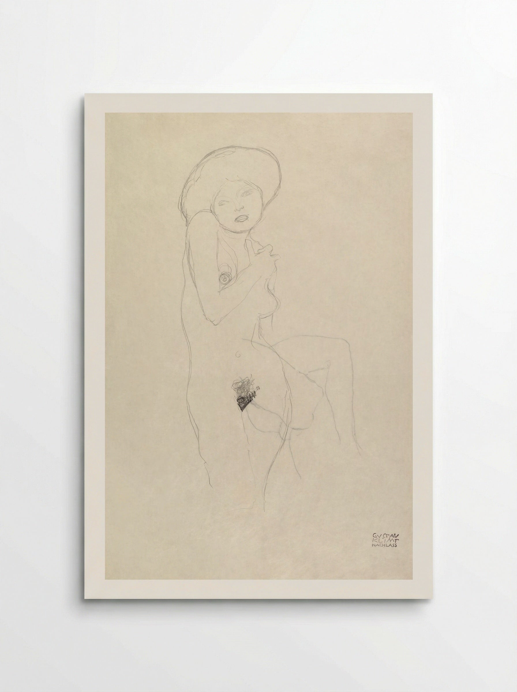 Standing Nude (Seated Woman) - Gustav Klimt - Poster