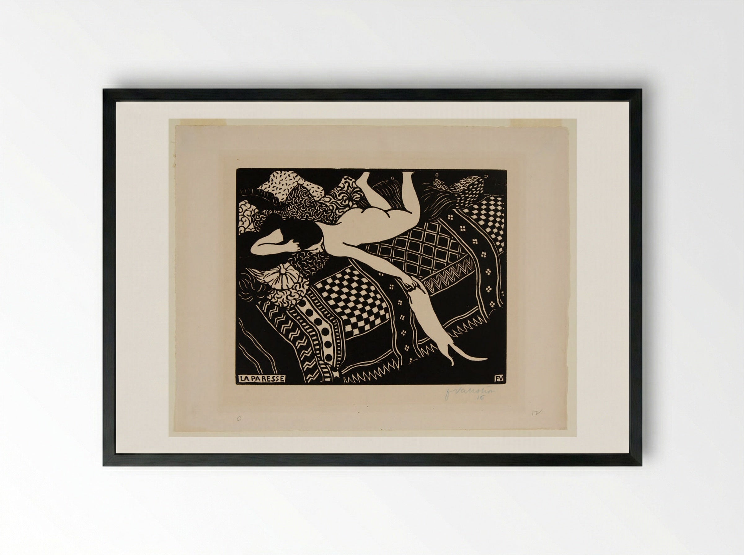 Laziness - Félix Vallotton - Framed Print Black