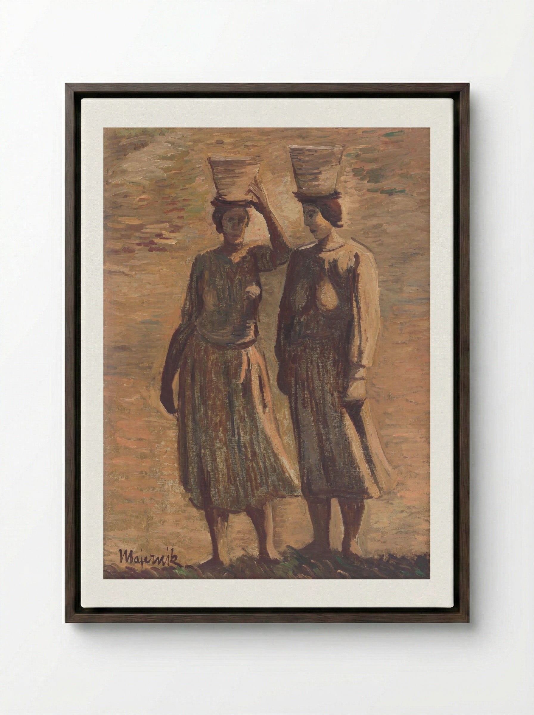 Water Bearers - Cyprián Majerník - Framed Canvas Dark Wood