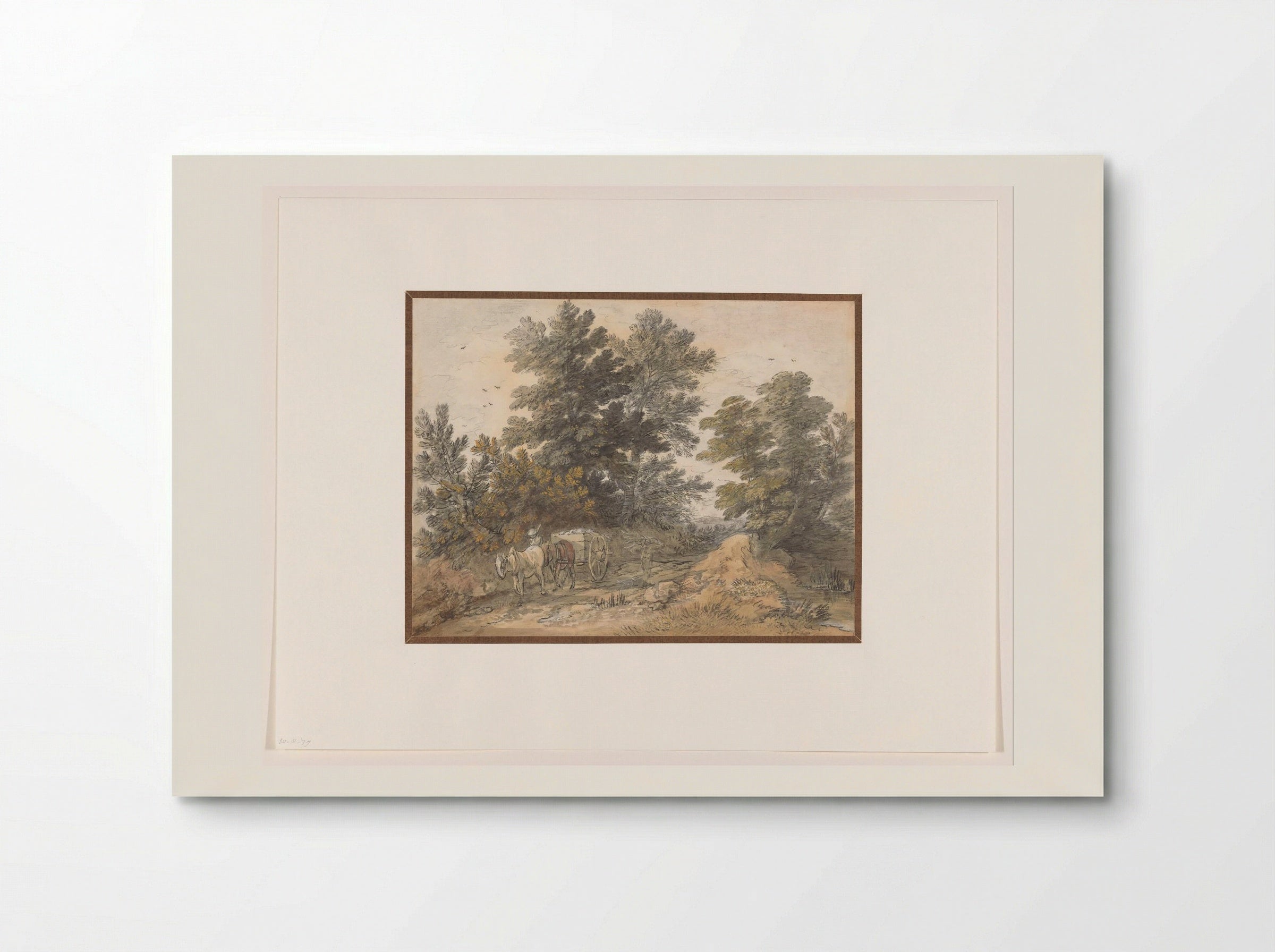Landweg met geboomte en boerenkar - Thomas Gainsborough - Poster