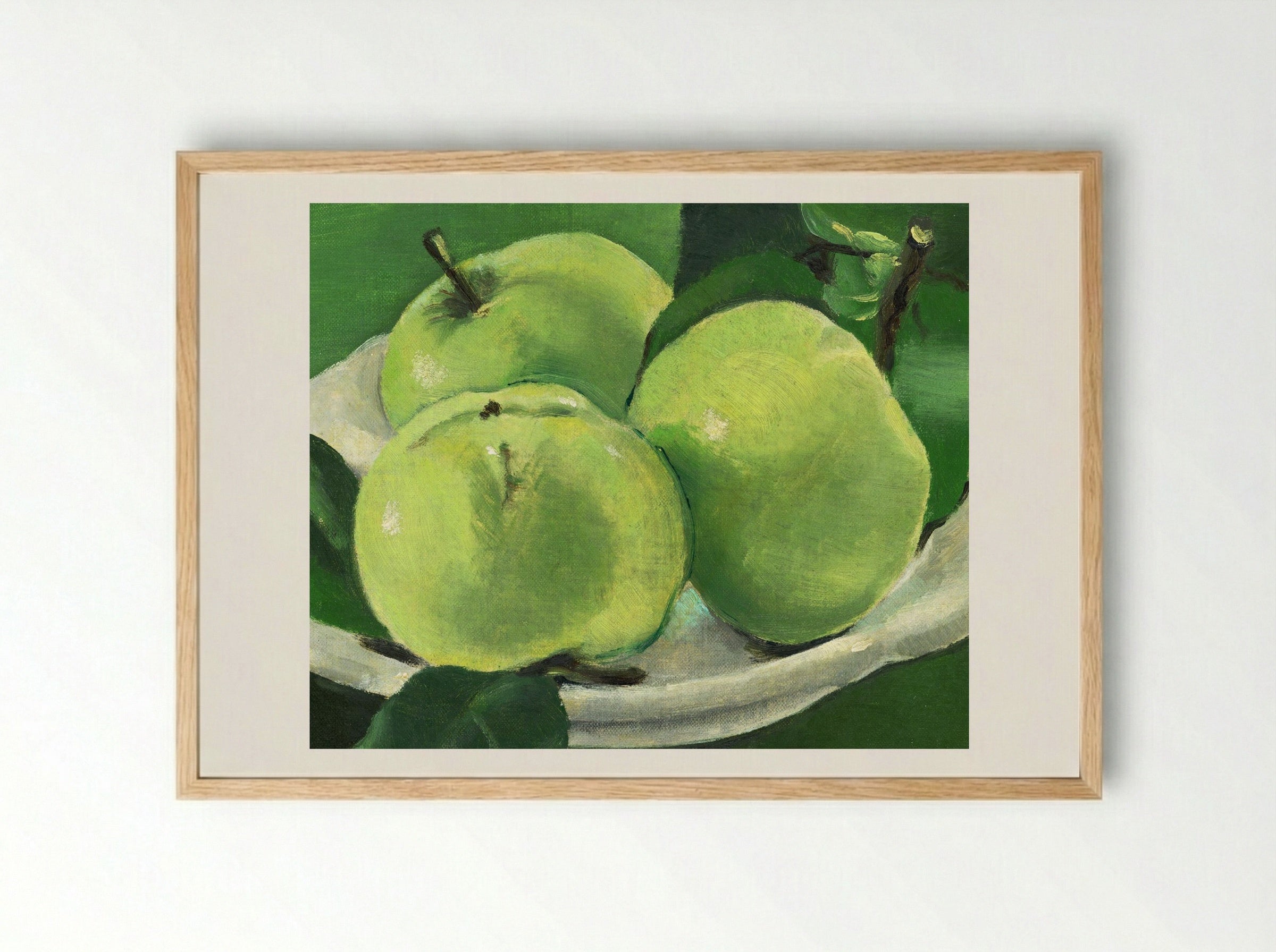 Still Life with Apples - Mikuláš Galanda - Framed Print Wood