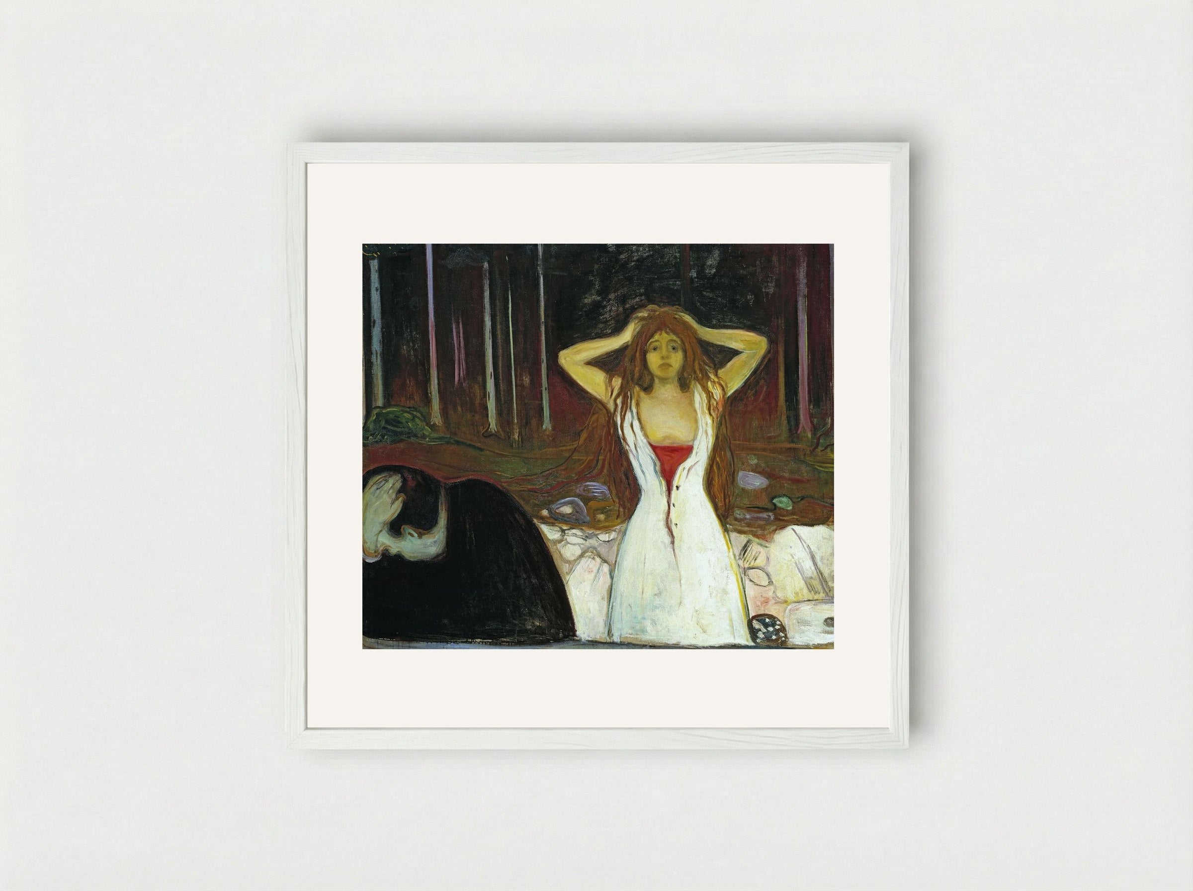 Ashes - Edvard Munch - Framed Print White