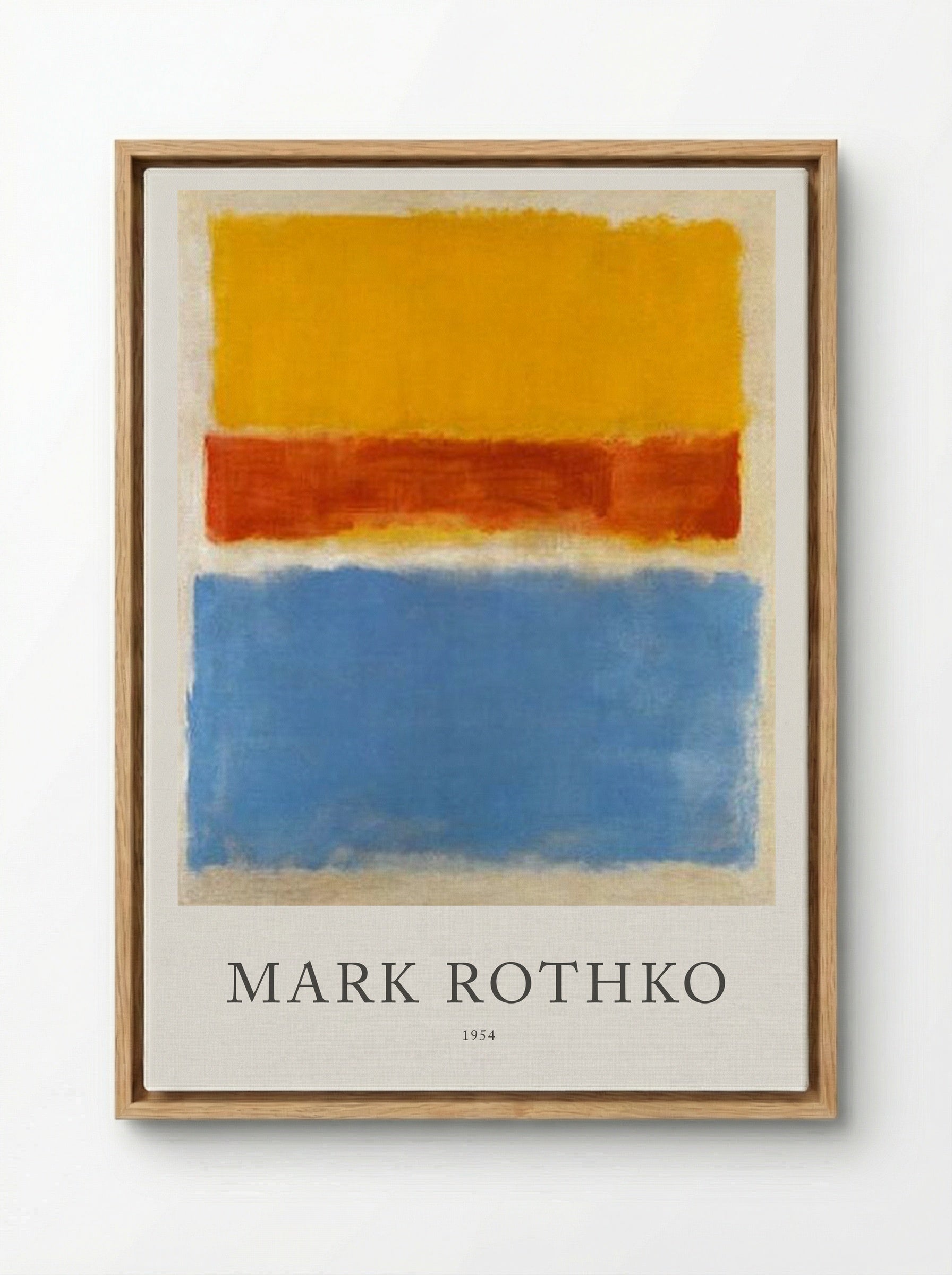 Untitled (Yellow, Red, Blue) - Mark Rothko - Framed Canvas Wood