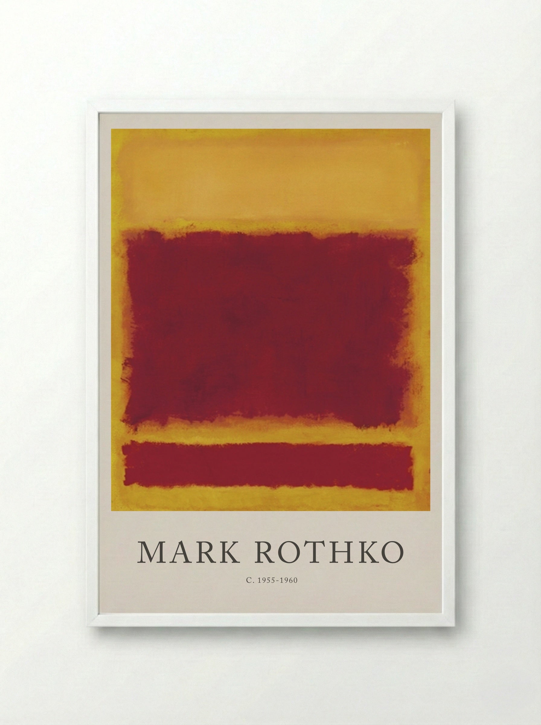 Untitled (Yellow, Red, Yellow) - Mark Rothko - Framed Print White