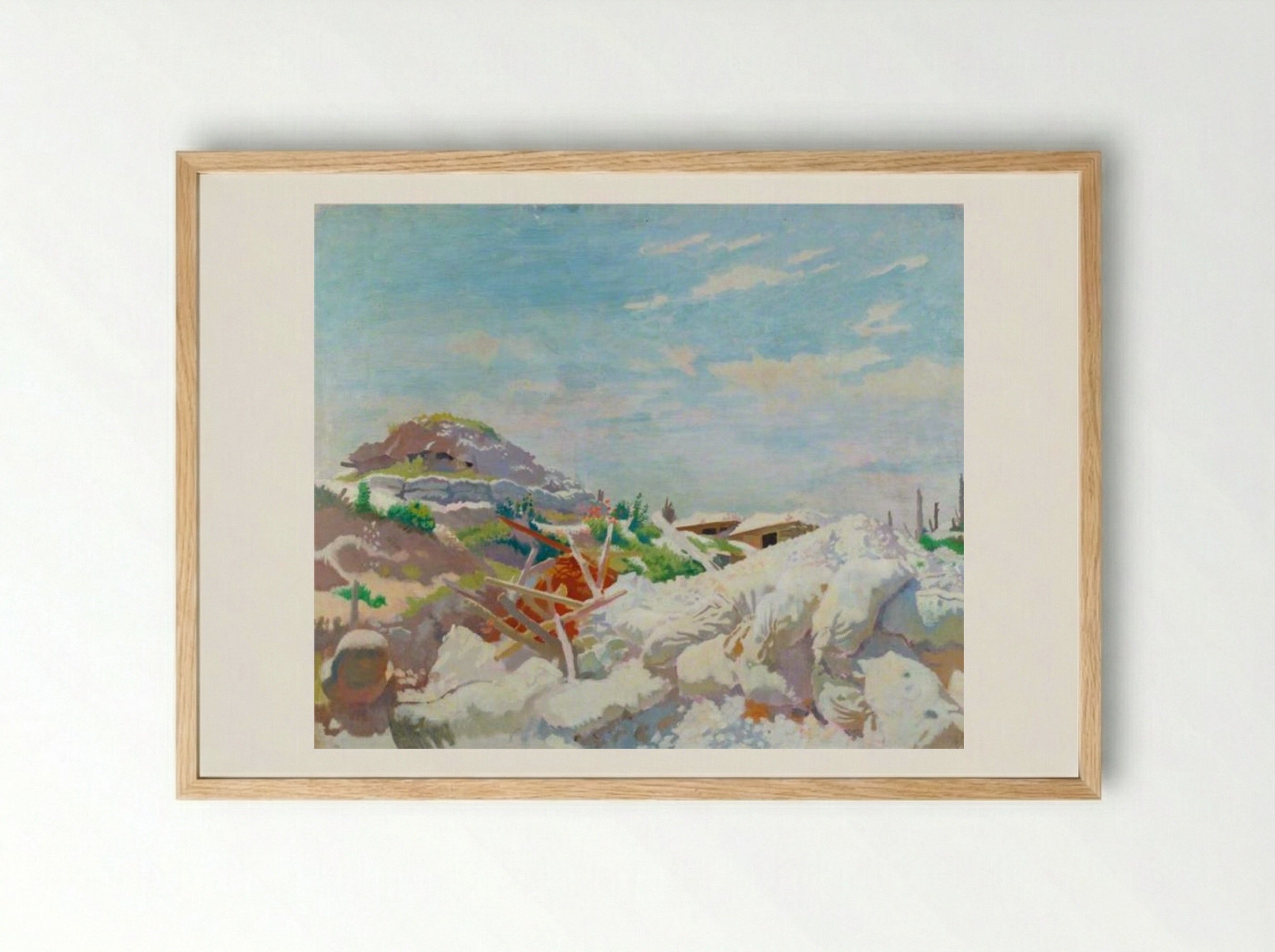 The Gunners' Shelter, Thiepval 1917 - William Orpen - Framed Print Wood