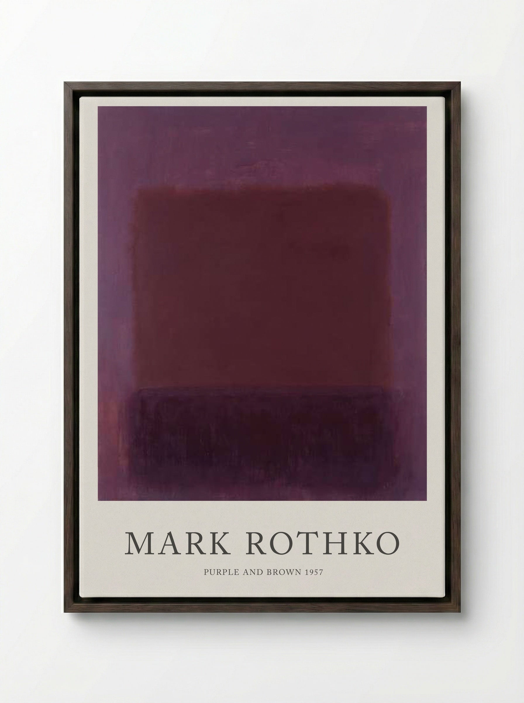 Purple and Brown - Mark Rothko - Framed Canvas Dark Wood
