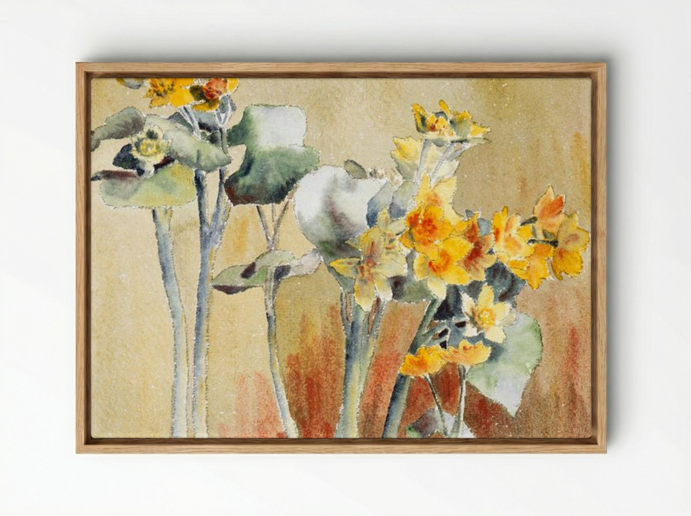 Orange Flower - Hannah Borger Overbeck - Framed Canvas Wood