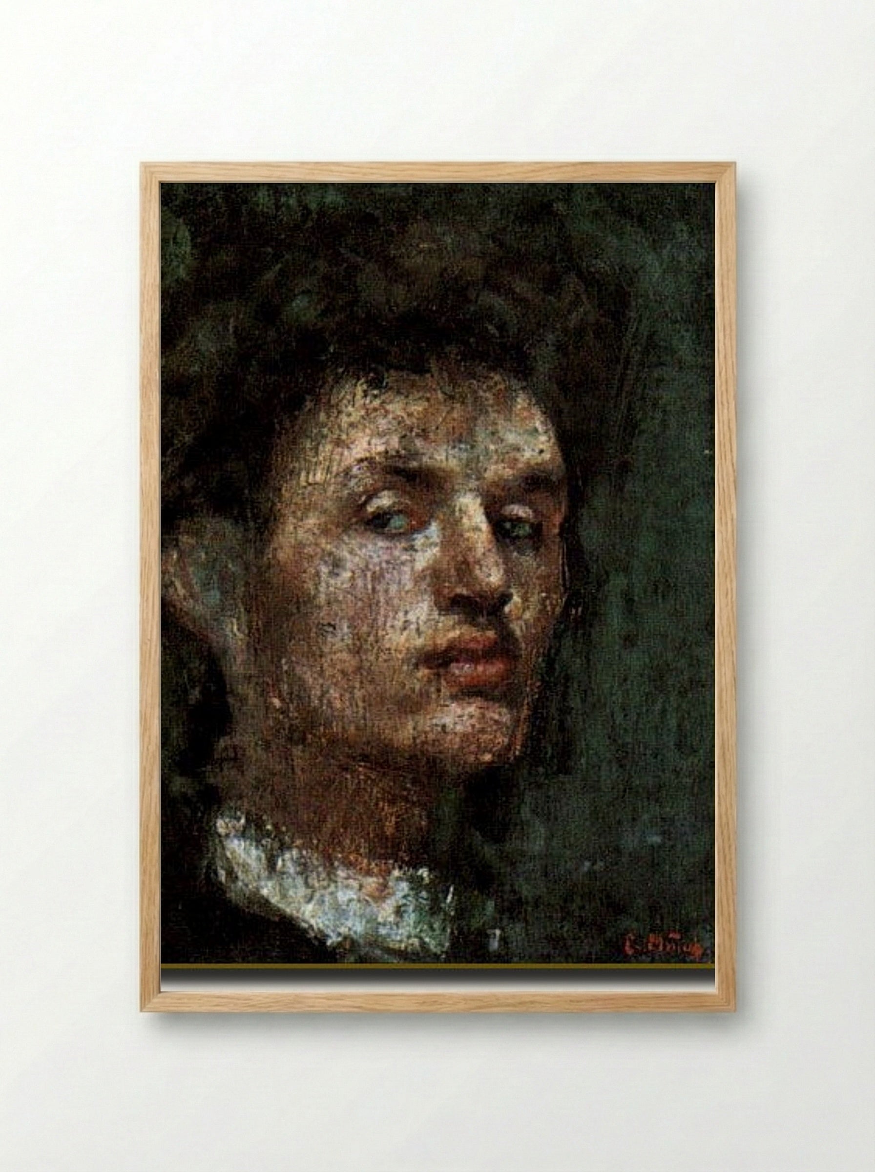 Self-Portrait Dedicated to Anquetin - Émile Bernard - Framed Print Wood