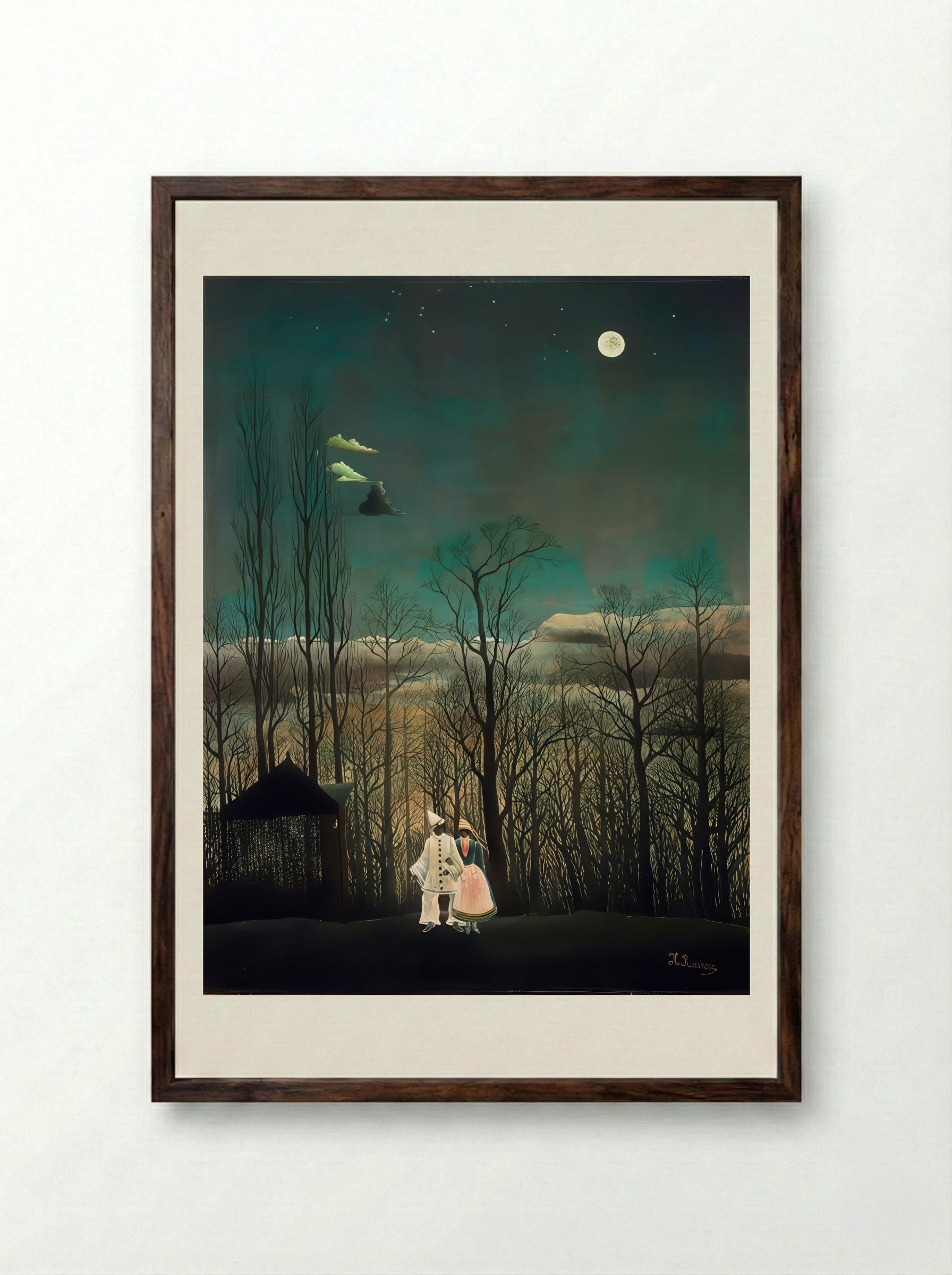 Carnival Evening by Henri Rousseau – Surreal Forest Landscape Art Print - Framed Print Dark Wood