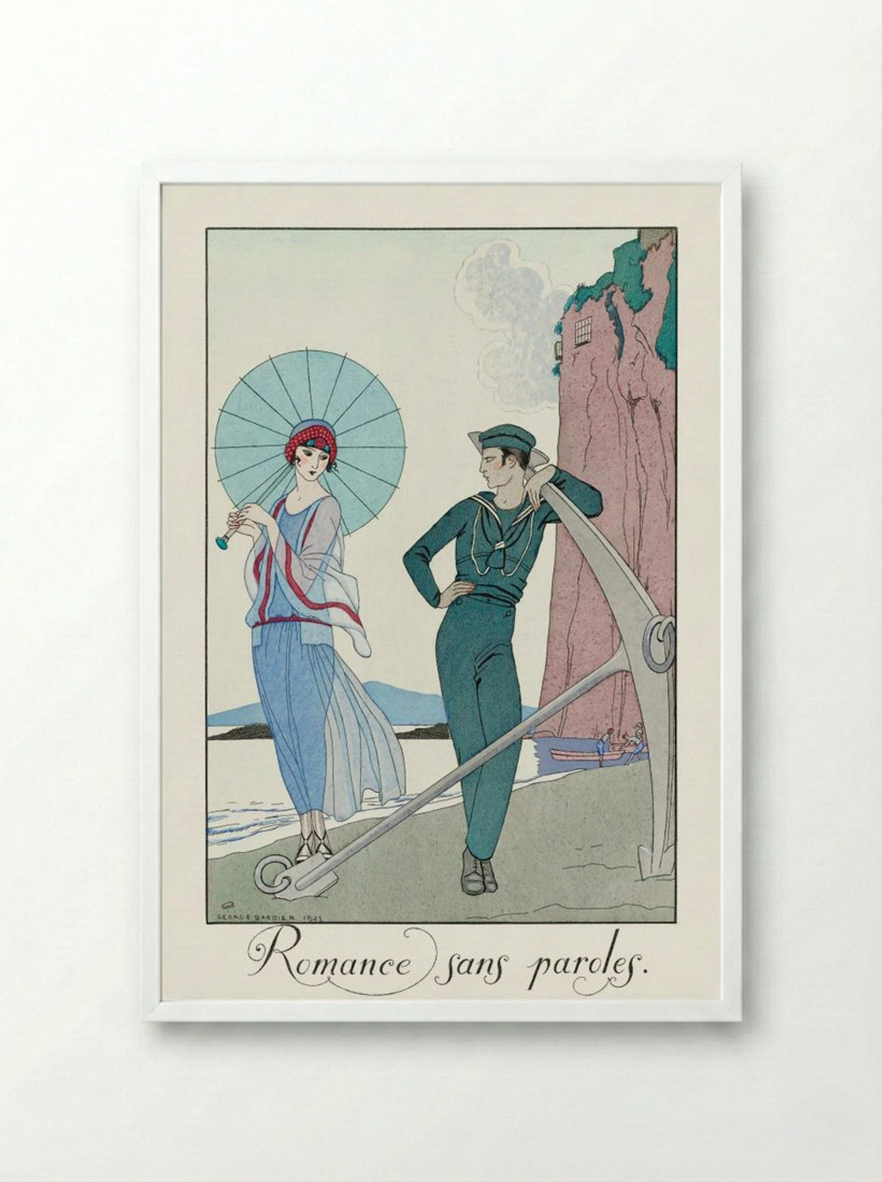 Romance sans paroles - George Barbier - Framed Print White