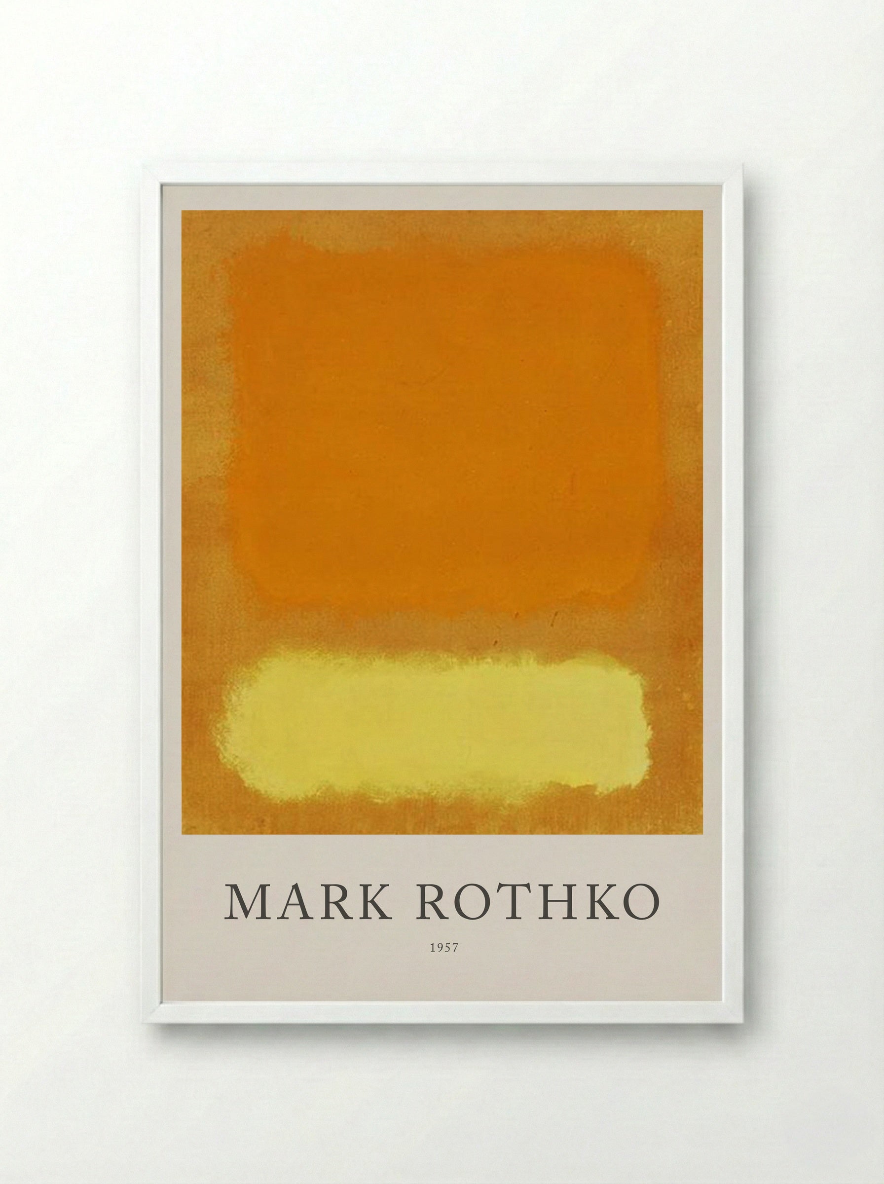 Untitled (Orange and Yellow) - Mark Rothko - Framed Print White