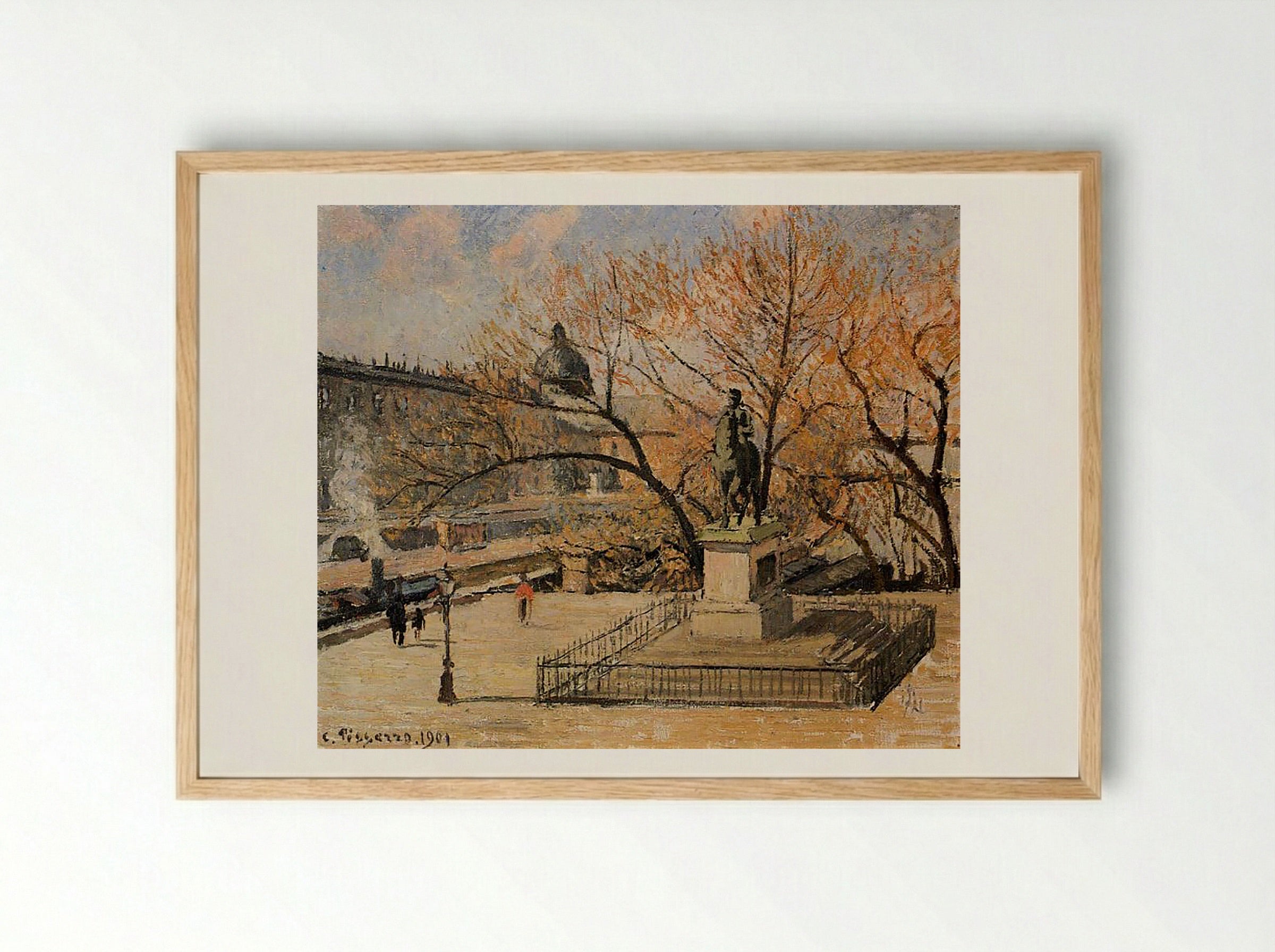 The Pont Neuf - Camille Pissarro - Framed Print Wood