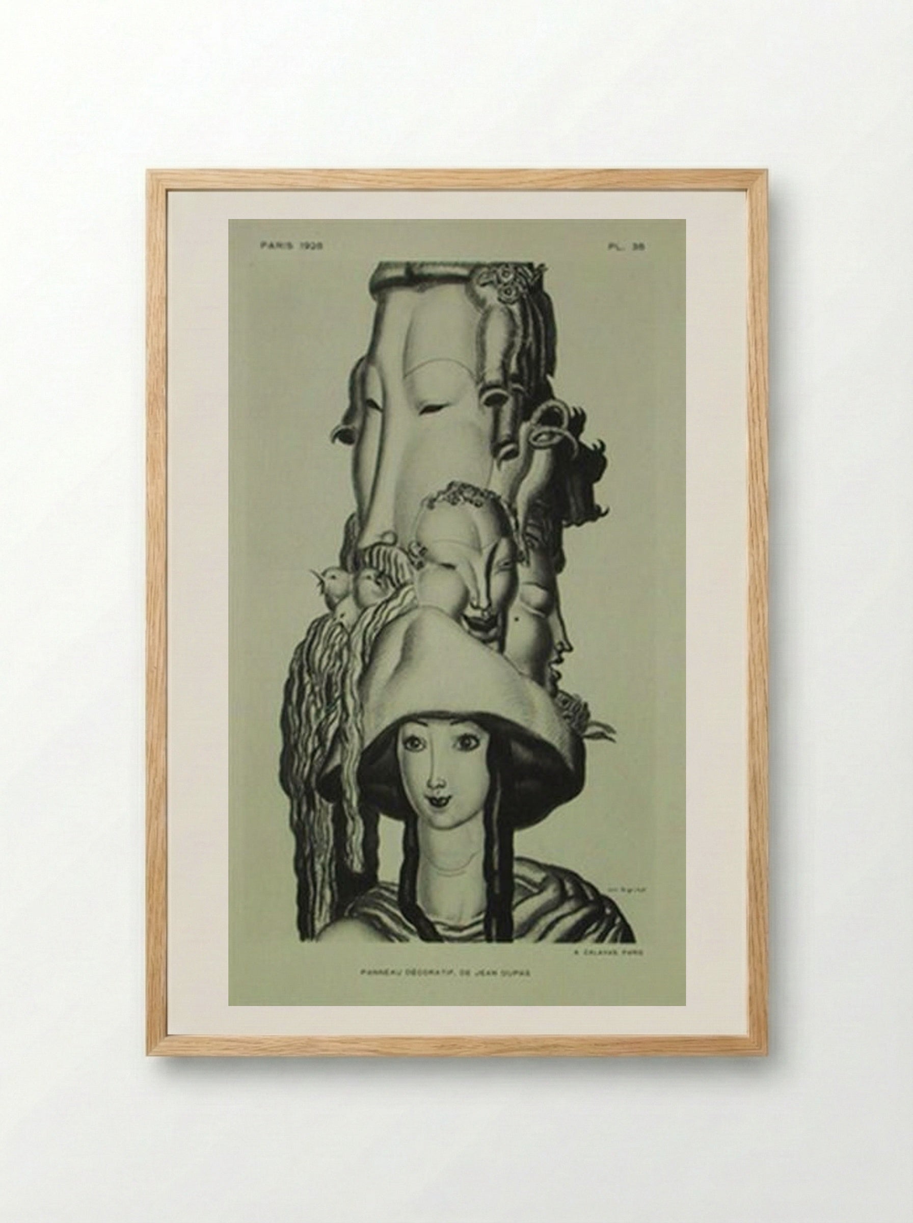 Panneau Décoratif - Jean Dupas - Framed Print Wood
