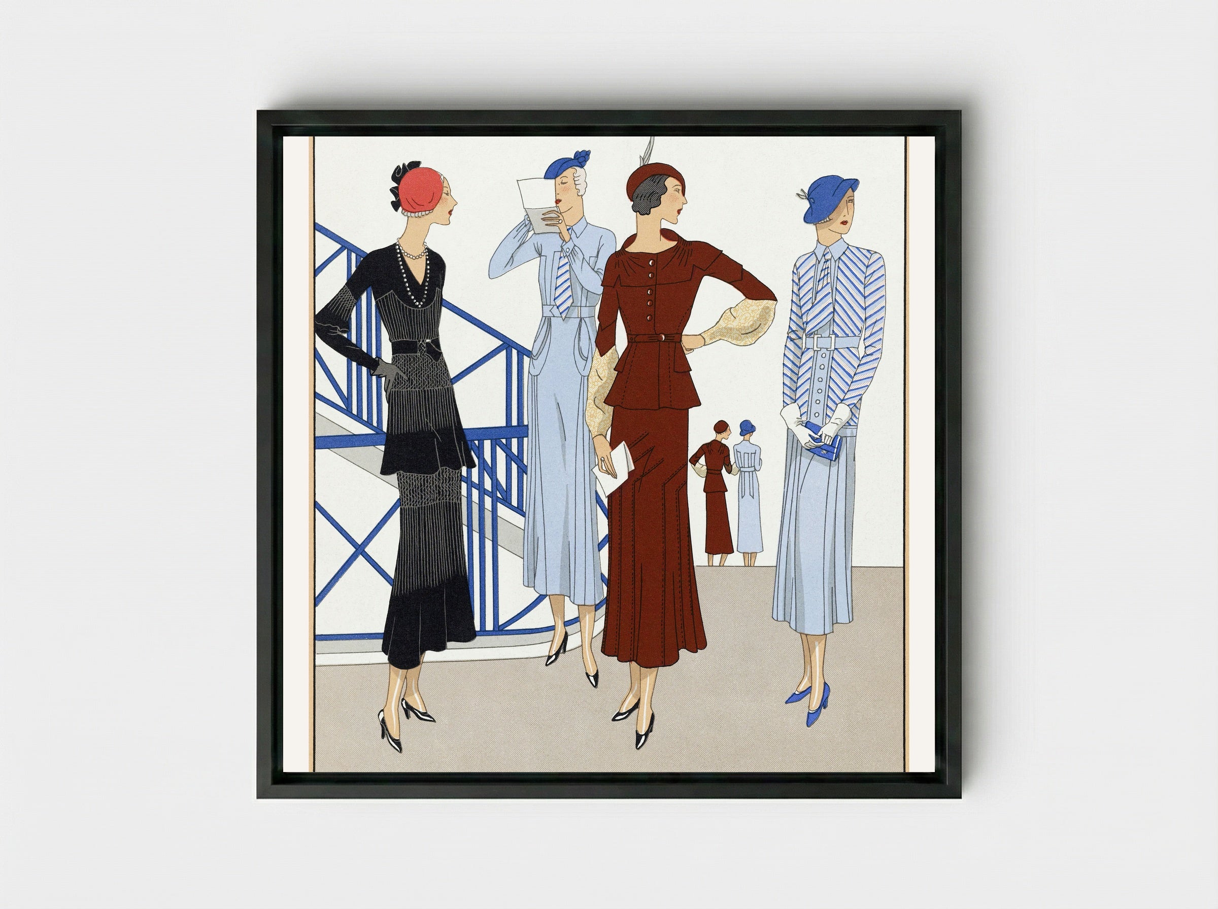 Ladieswear, 1932 - Martial et Armand and Bernard et Cie - Framed Canvas Black