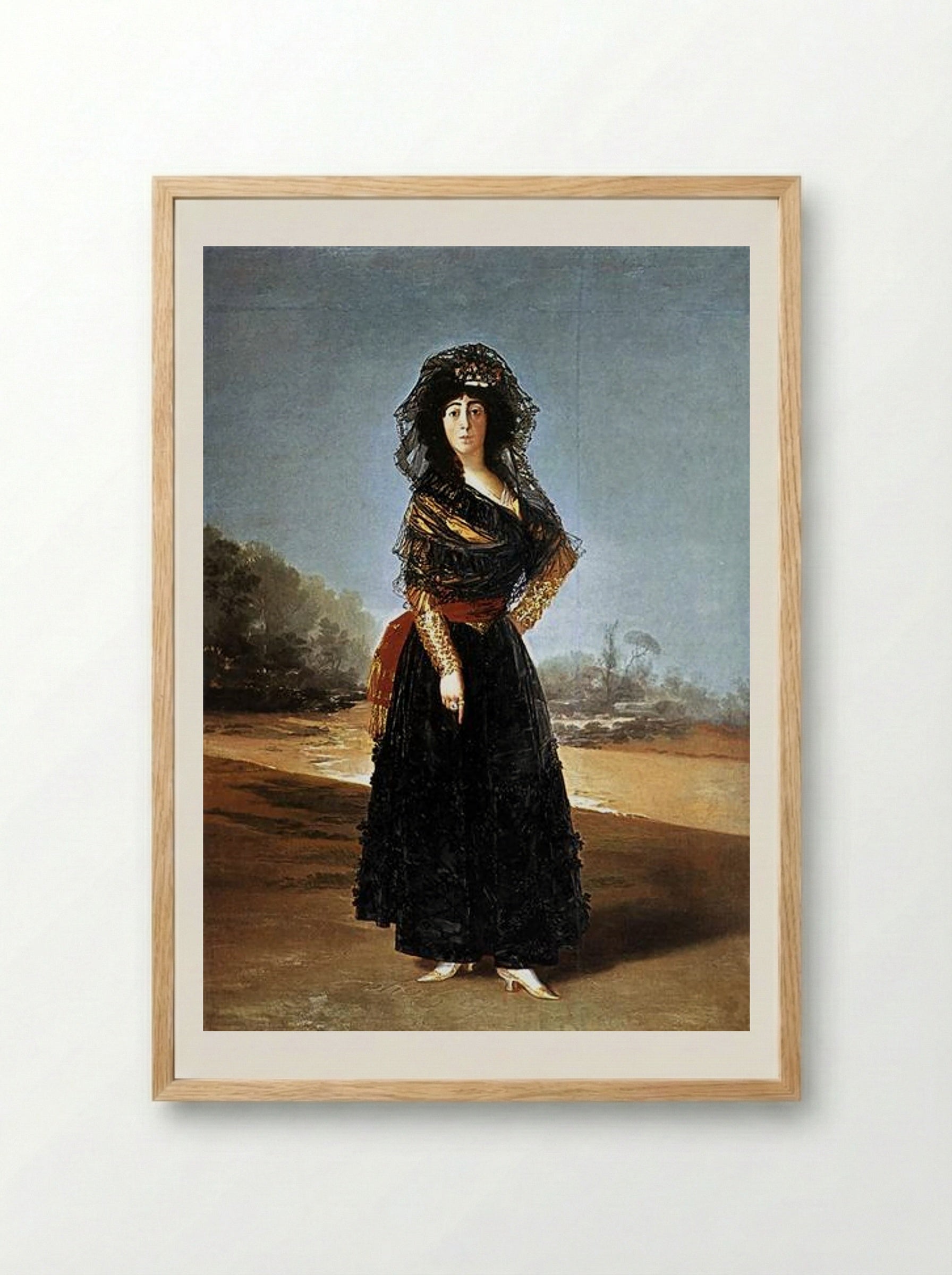 The Duchess of Alba - Francisco Goya - Framed Print Wood