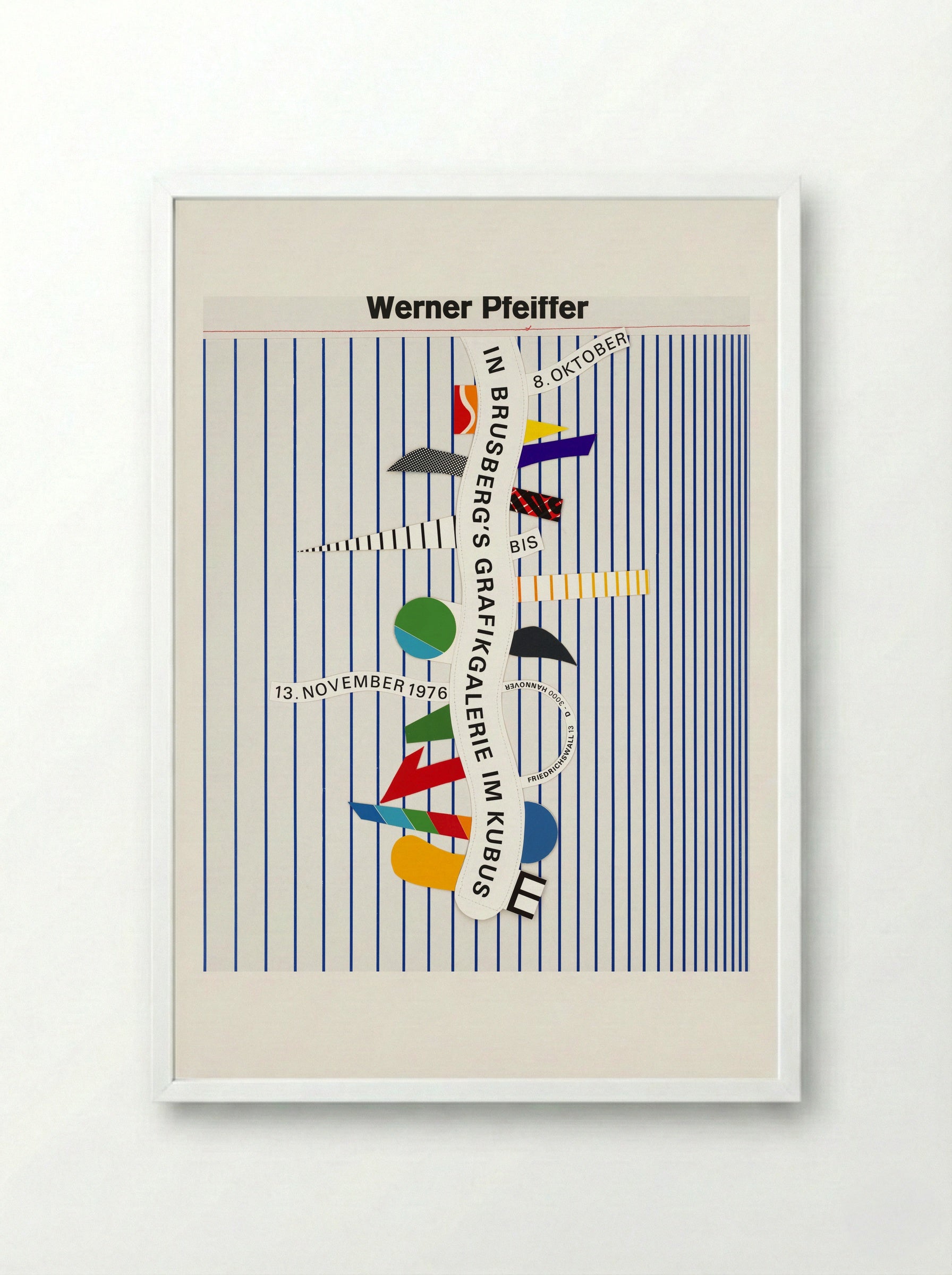 Exhibition in Brusberg's Grafikgalerie im Kubus - Werner Pfeiffer - Framed Print White