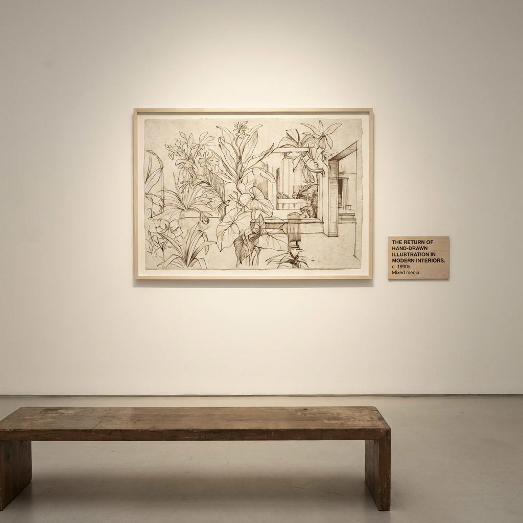 The Return of Hand-Drawn Illustration in Modern Interiors