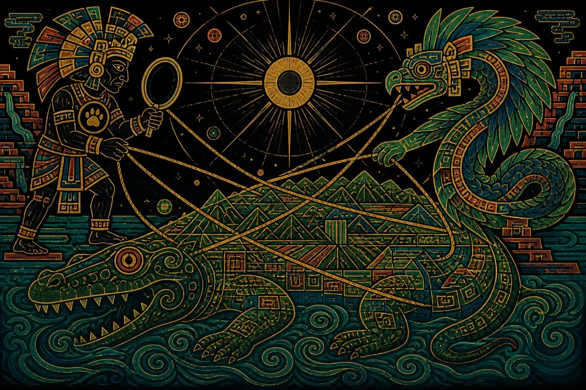 Original illustration for The Making of the Earth from Cipactli