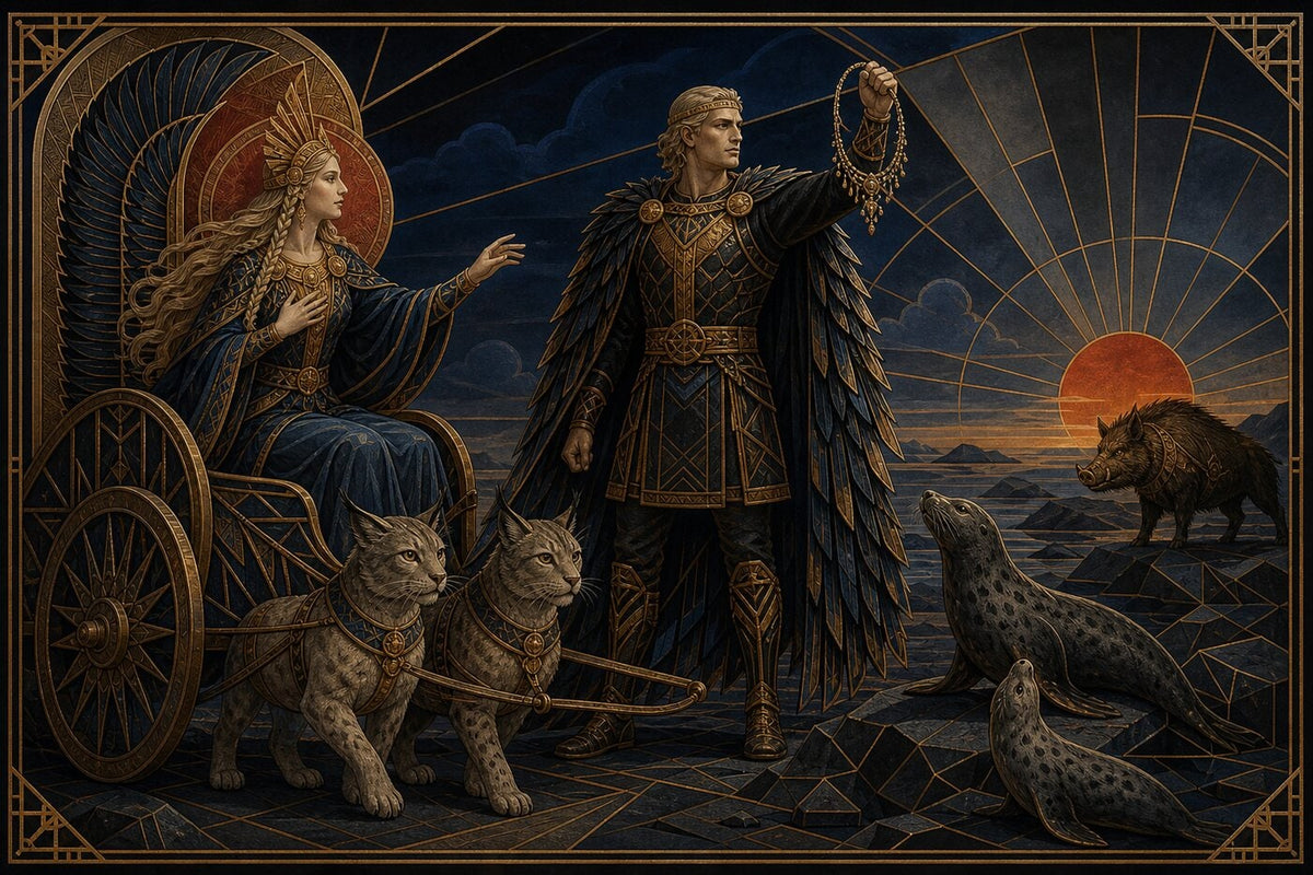 Original illustration for Heimdall Reclaims Brísingamen