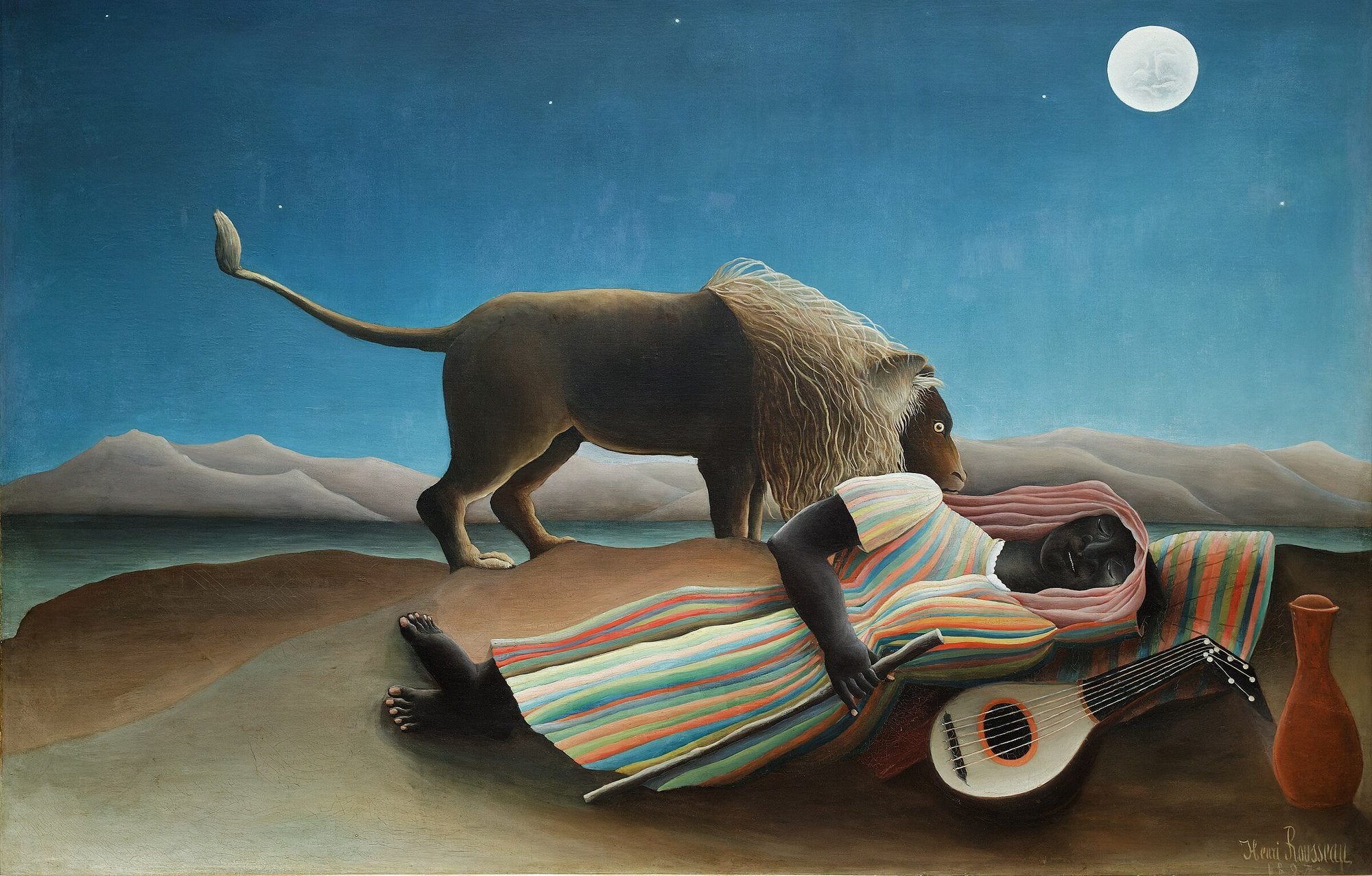 Henri Rousseau, The Sleeping Gypsy, 1897. Oil on canvas. Museum of Modern Art, New York.