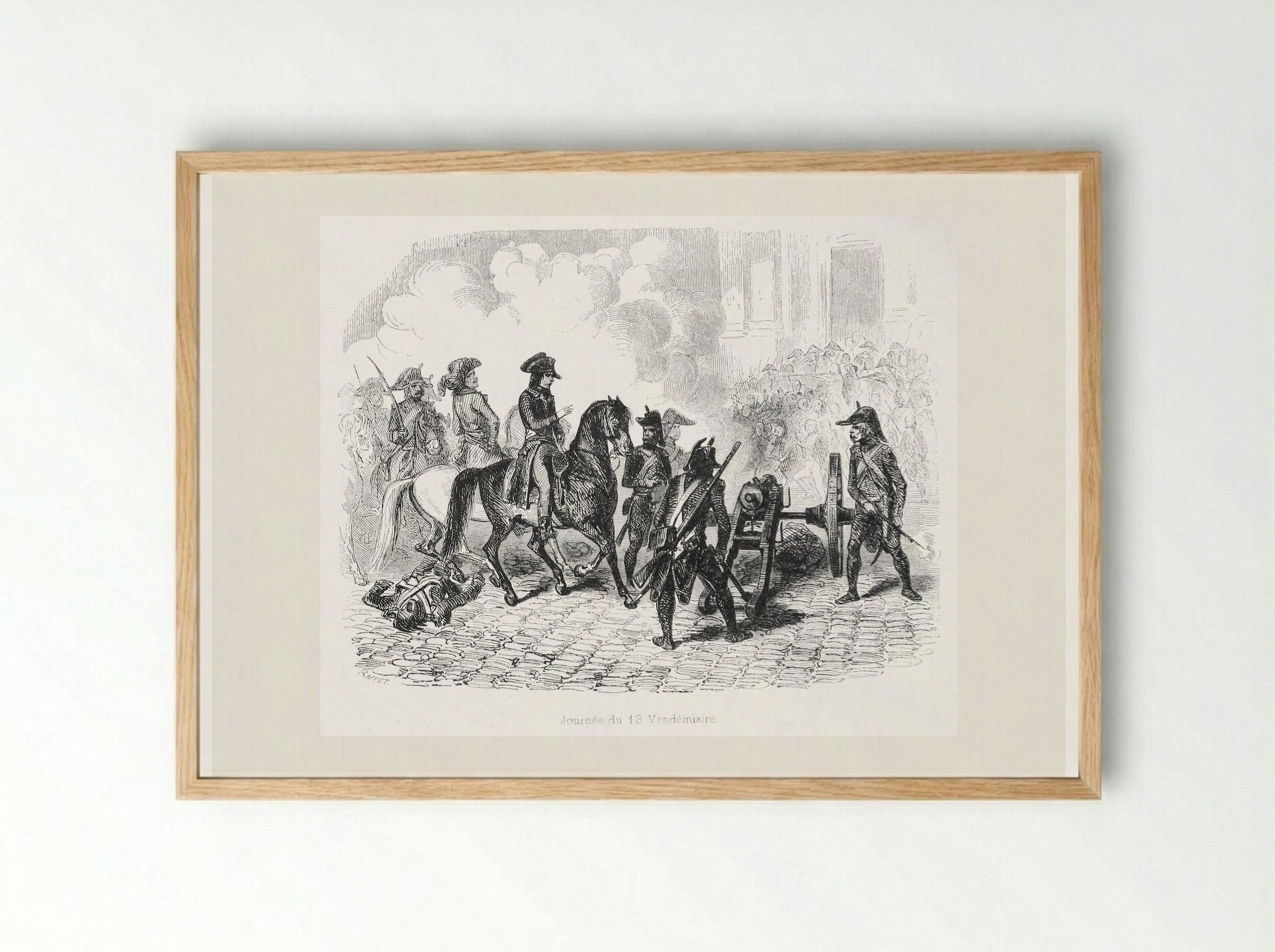 13 Vendémiaire - Denis-Auguste-Marie Raffet - Framed Print Wood