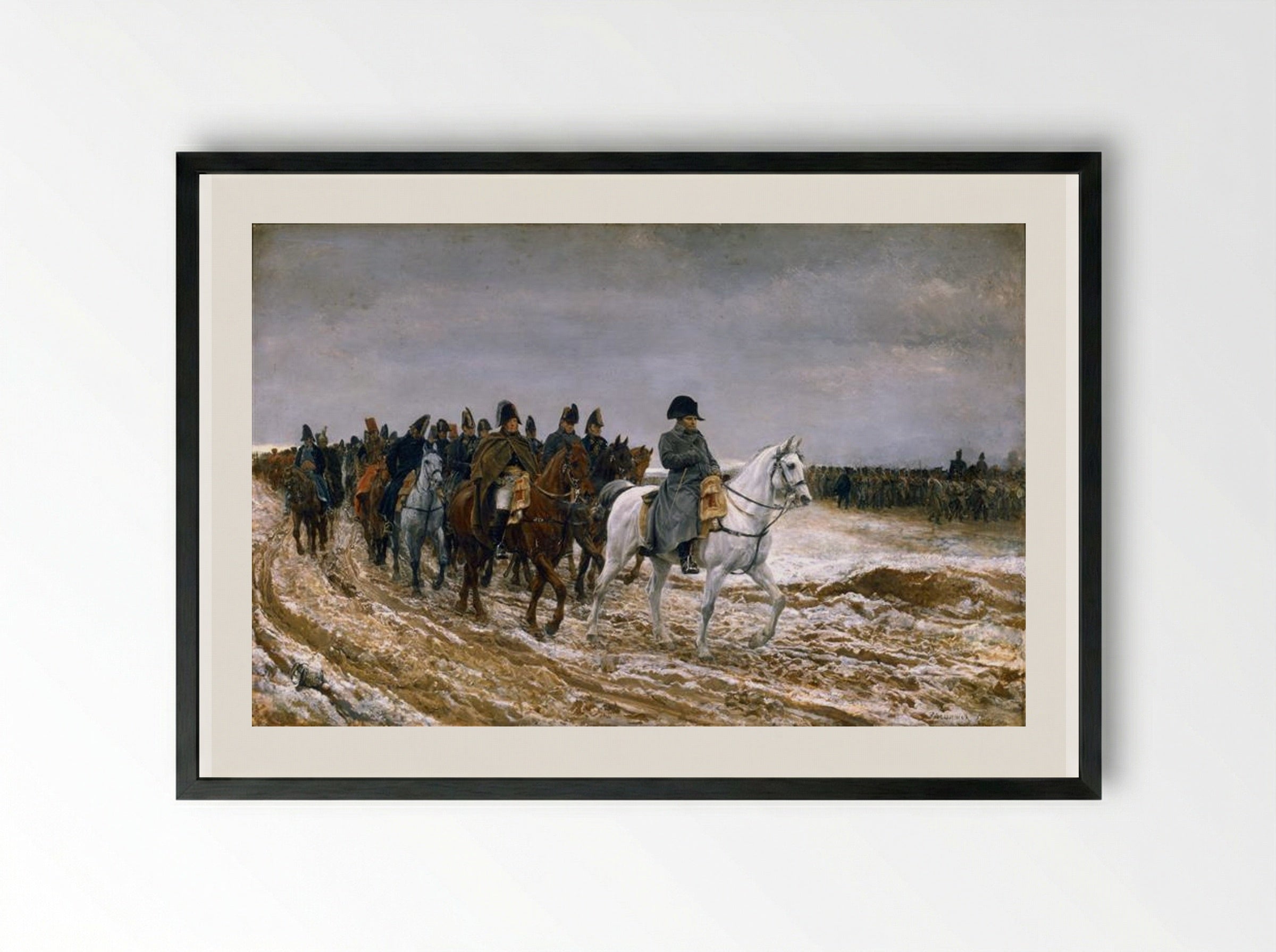 1814, Campagne de France - Ernest Meissonier - Framed Print Black