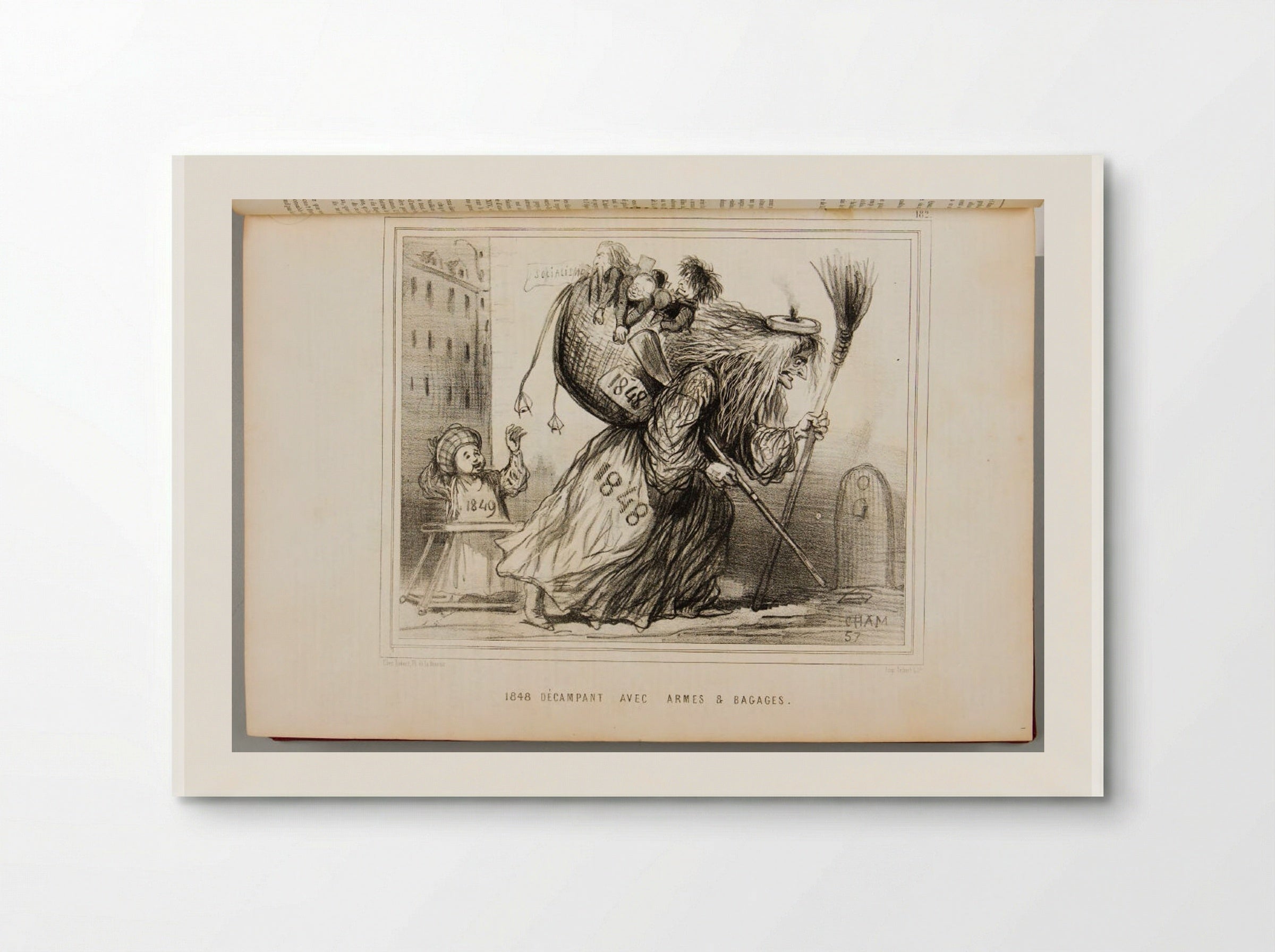 1848 Décampant avec Armes et Bagages - Cham - Poster