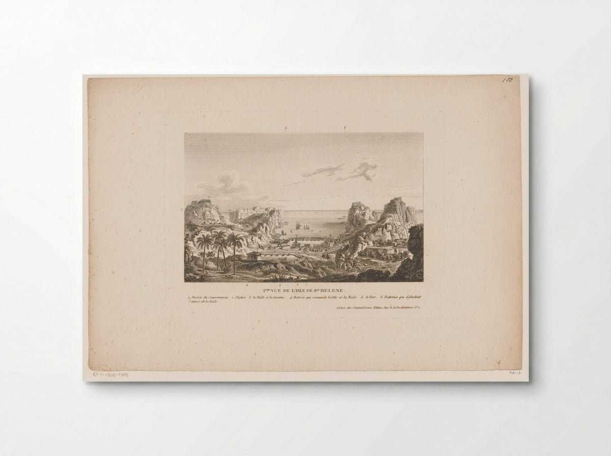 2ème Vue de l'Isle de St. Hélène - Jean Jérôme Baugean - Poster