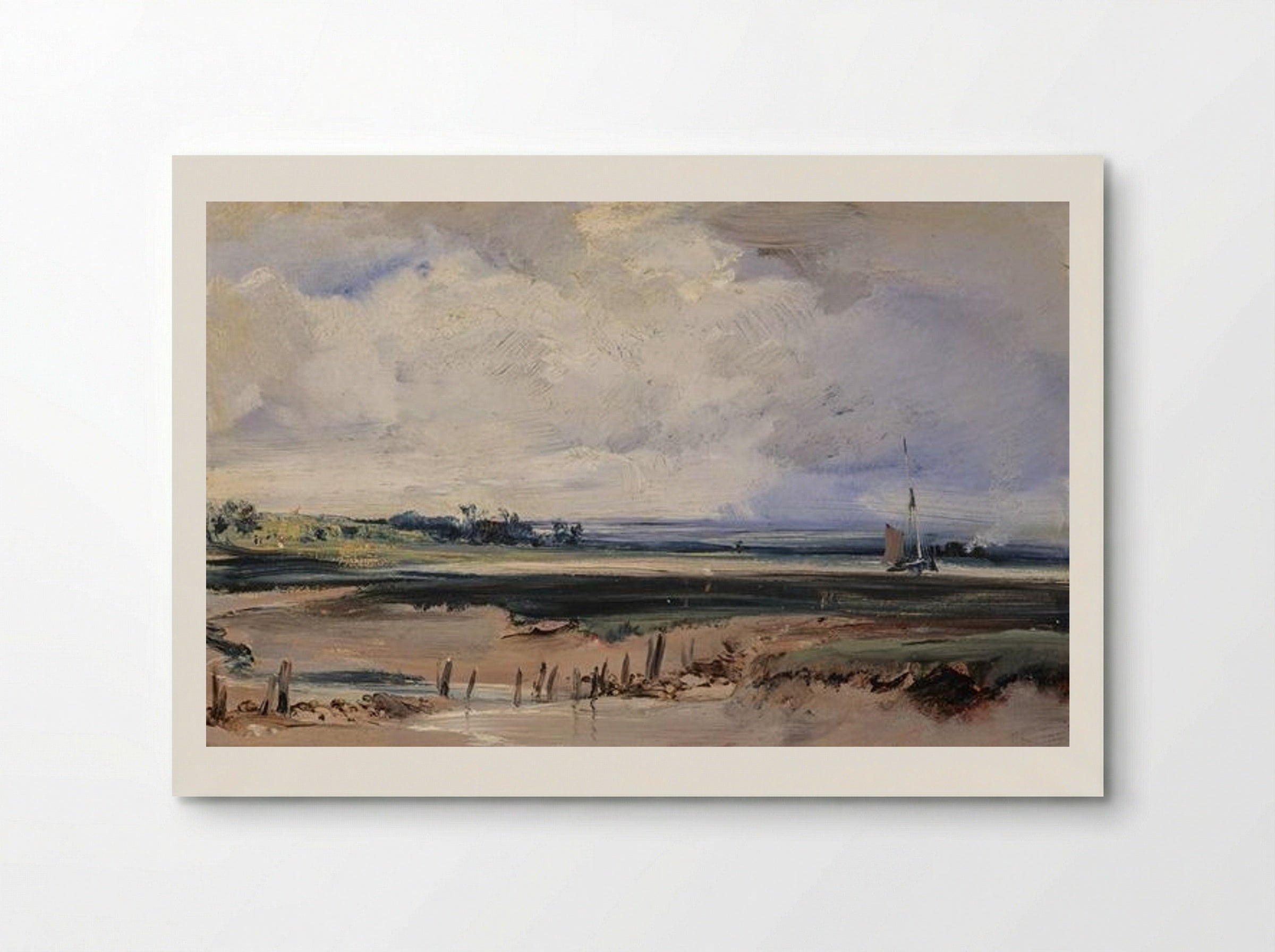 Les Salinières by Trouville - Richard Parkes Bonington - Poster