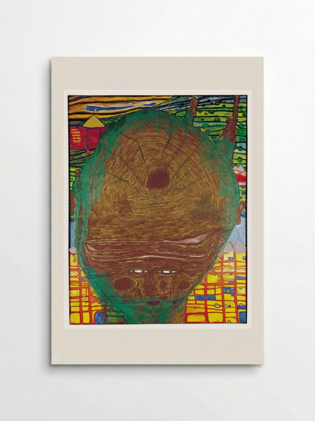 498 The Beard Is the Grass of the Bald-Headed Man - Friedensreich Hundertwasser - Poster