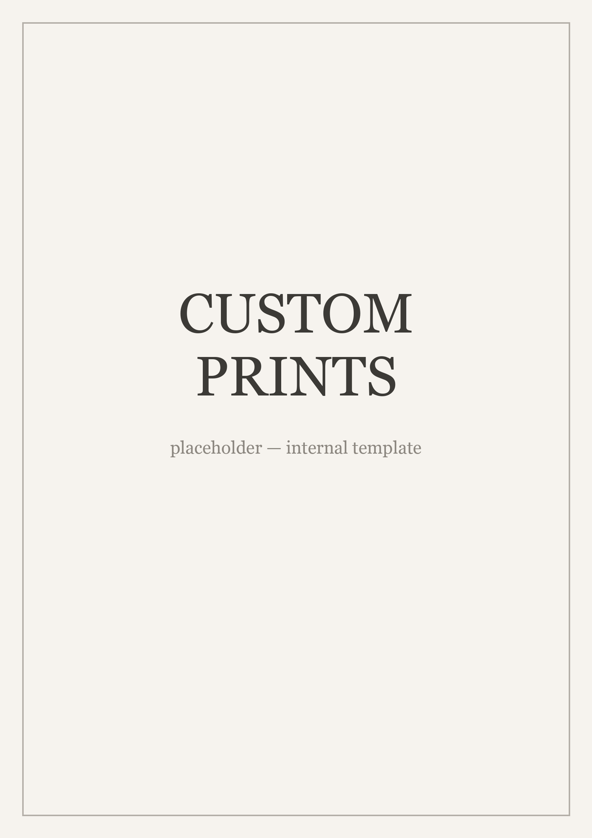 Custom Prints