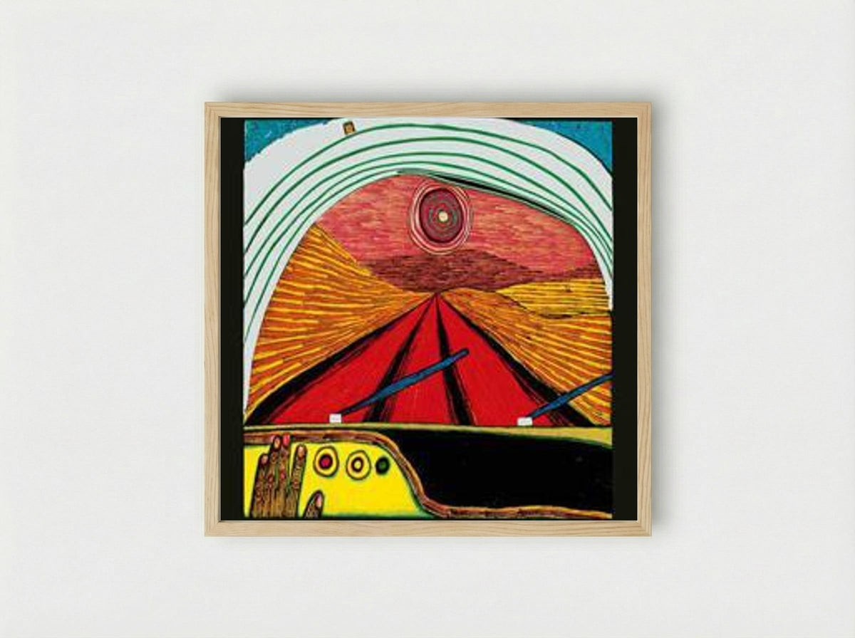 626 The Way to You - Friedensreich Hundertwasser - Framed Print Wood