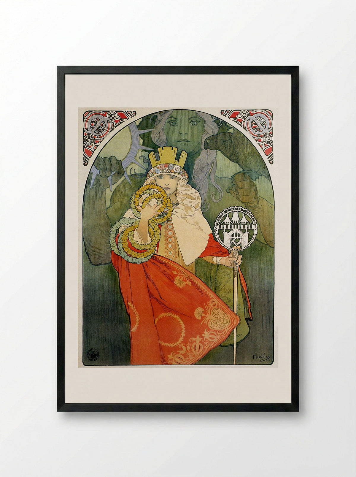6th Sokol Festival - Alphonse Mucha - Framed Print Black