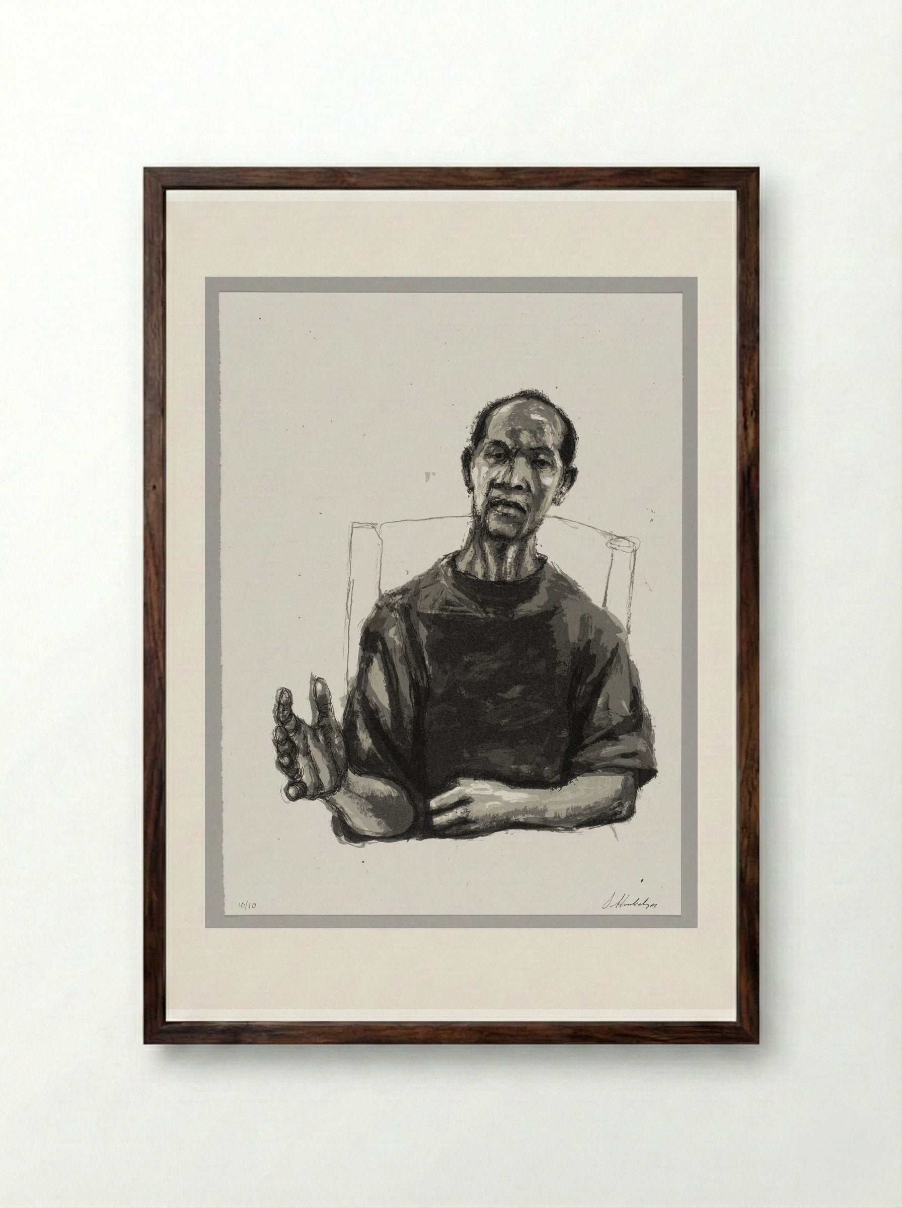 99% NO.22 Mr. David Phoenix - Sedrick Huckaby - Framed Print Dark Wood