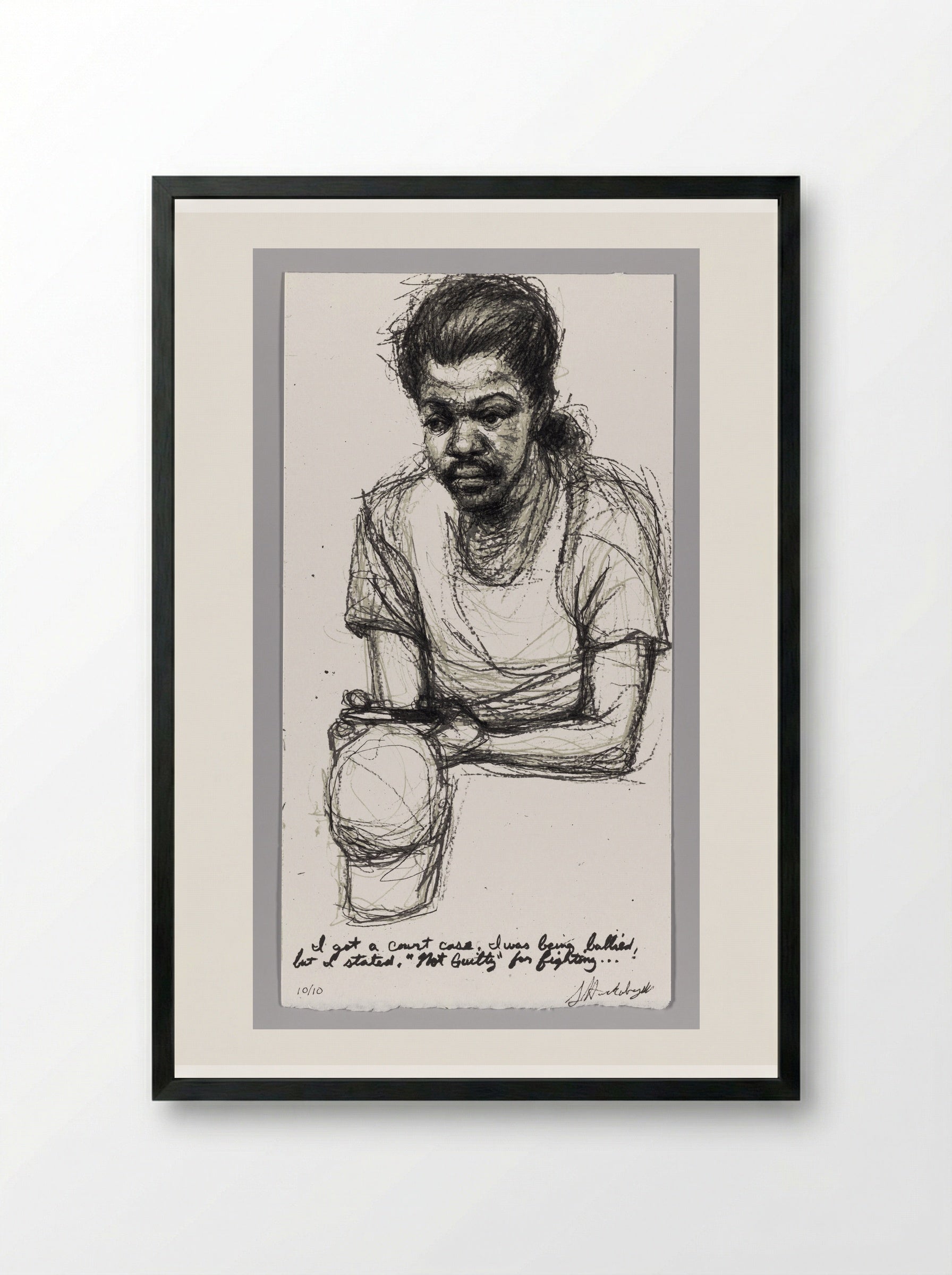 99% NO.69 Budda (Jaquan Rob Lester Brown) - Sedrick Huckaby - Framed Print Black