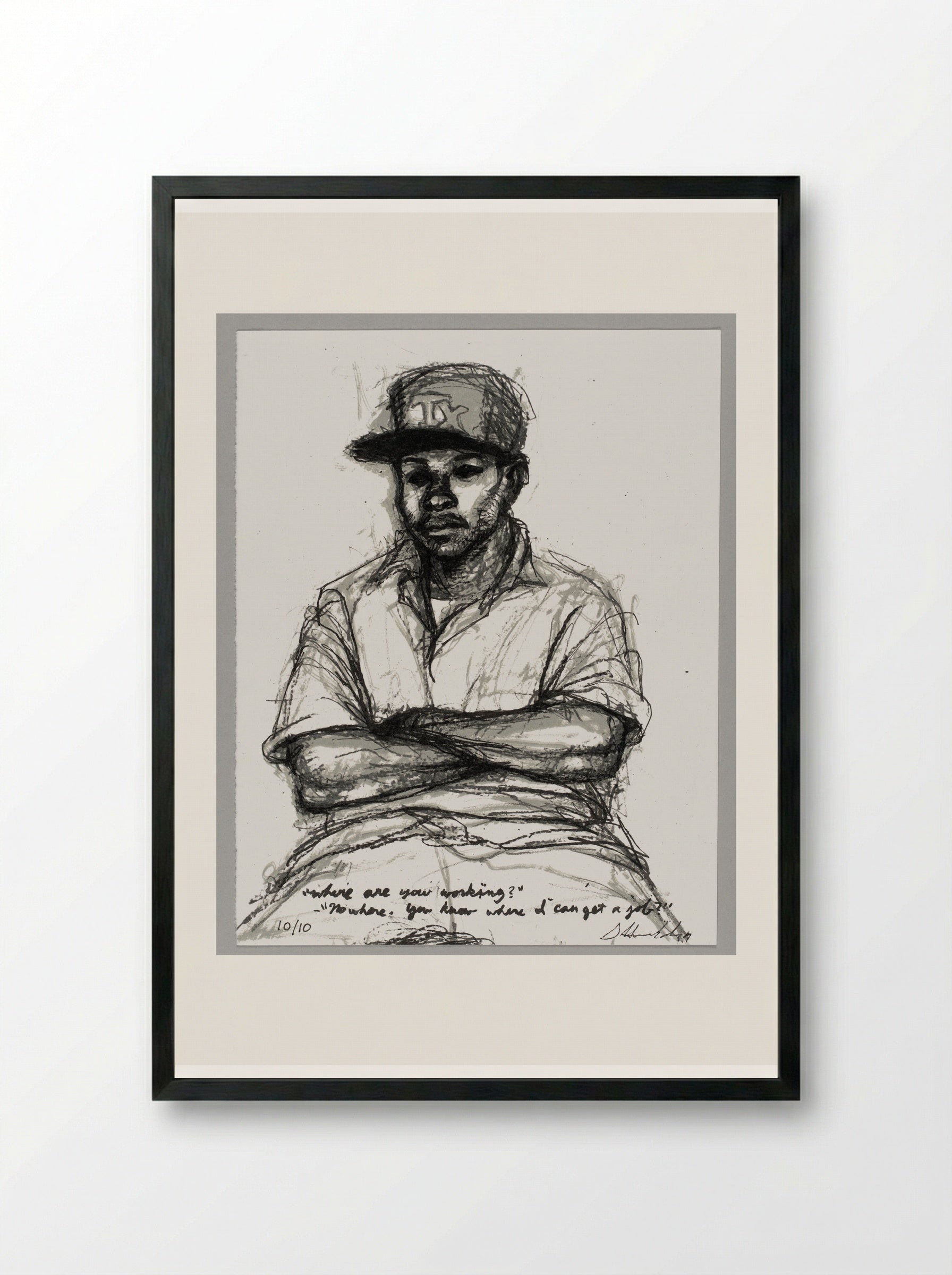 99% NO.66 Little D - Sedrick Huckaby - Framed Print Black