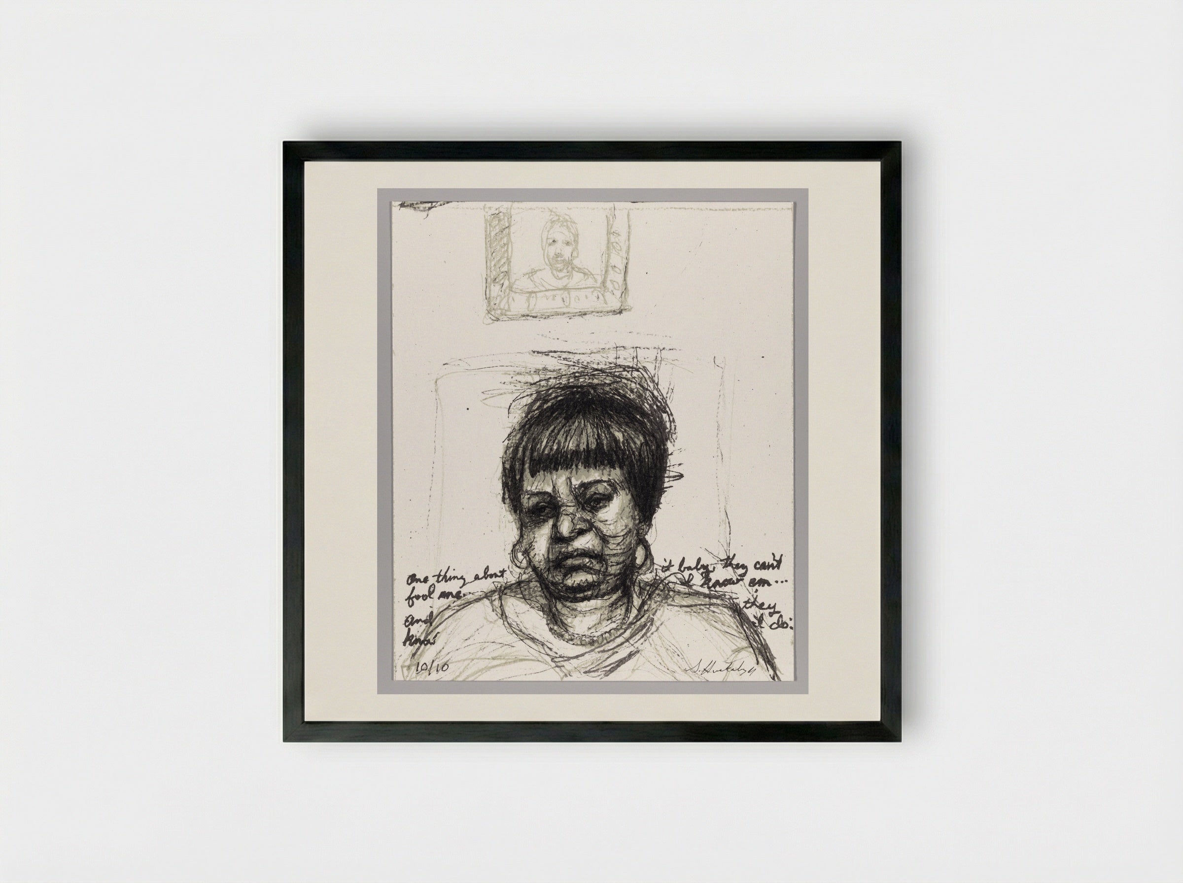99% NO.88 Mary - Sedrick Huckaby - Framed Print Black