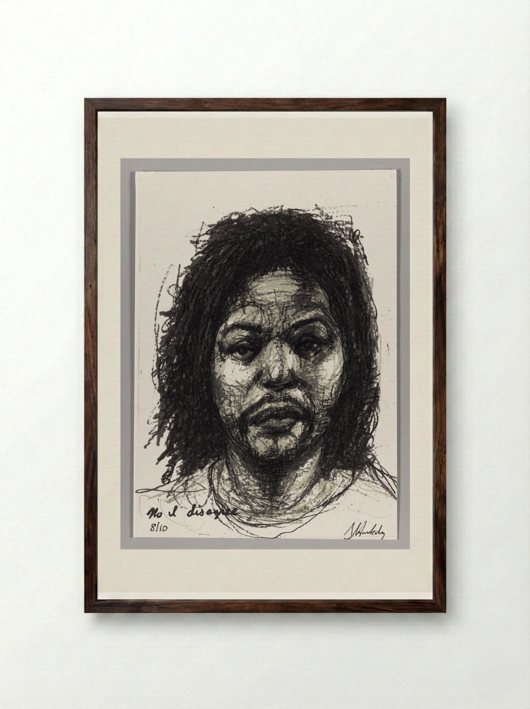99% NO.33 - Sedrick Huckaby - Framed Print Dark Wood