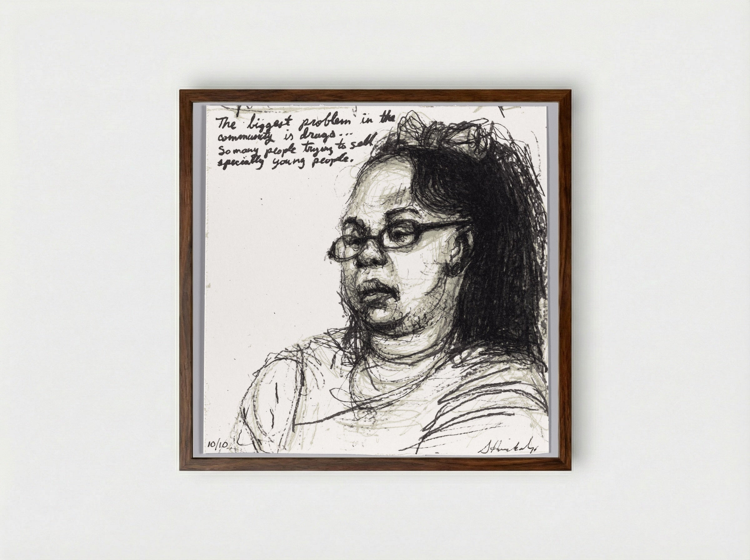 99% NO.13 Travena - Sedrick Huckaby - Framed Print Dark Wood