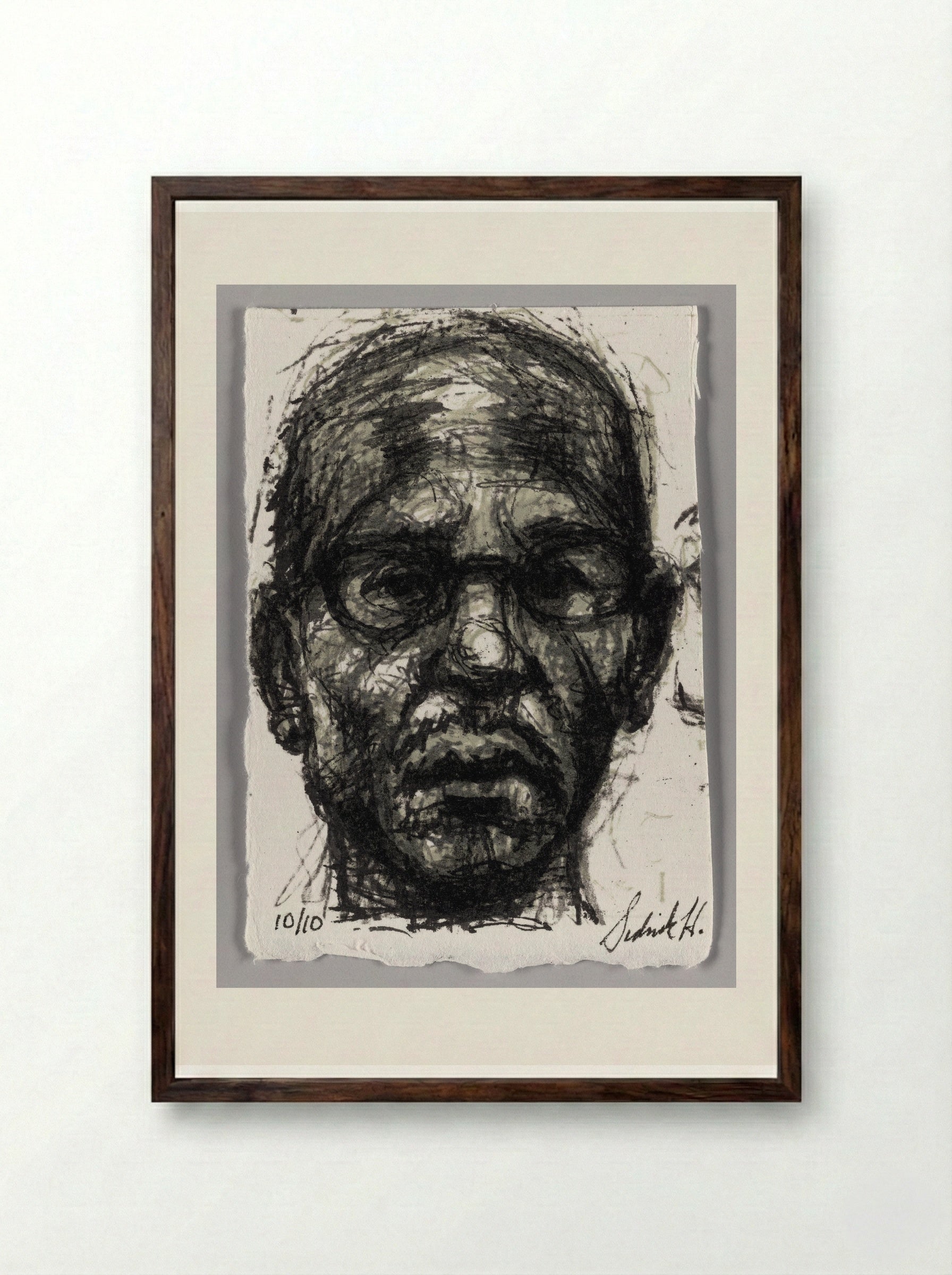 99% NO.99 - Sedrick Huckaby - Framed Print Dark Wood