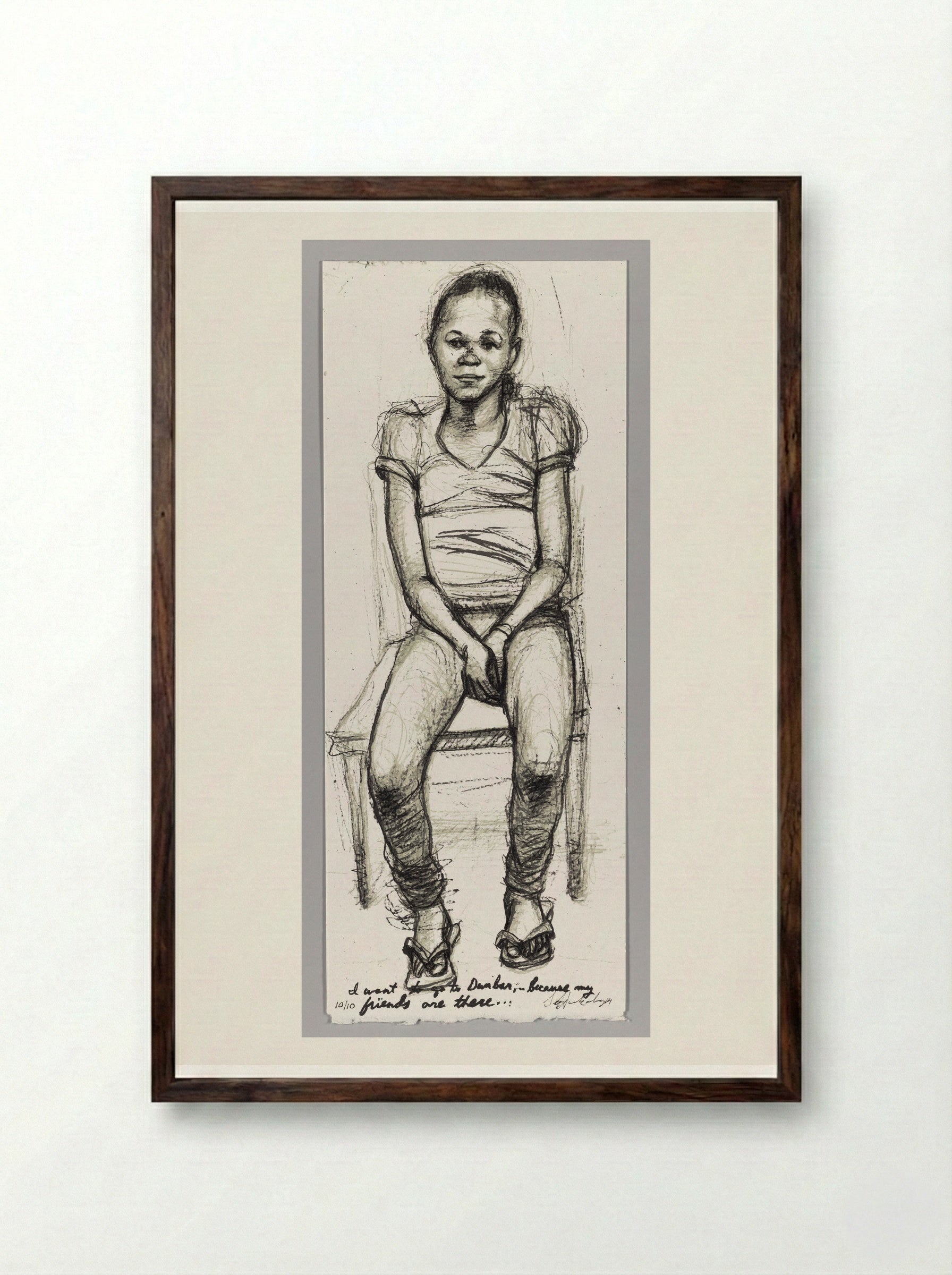 99% NO.70 Jashmone (Jazmen) - Sedrick Huckaby - Framed Print Dark Wood