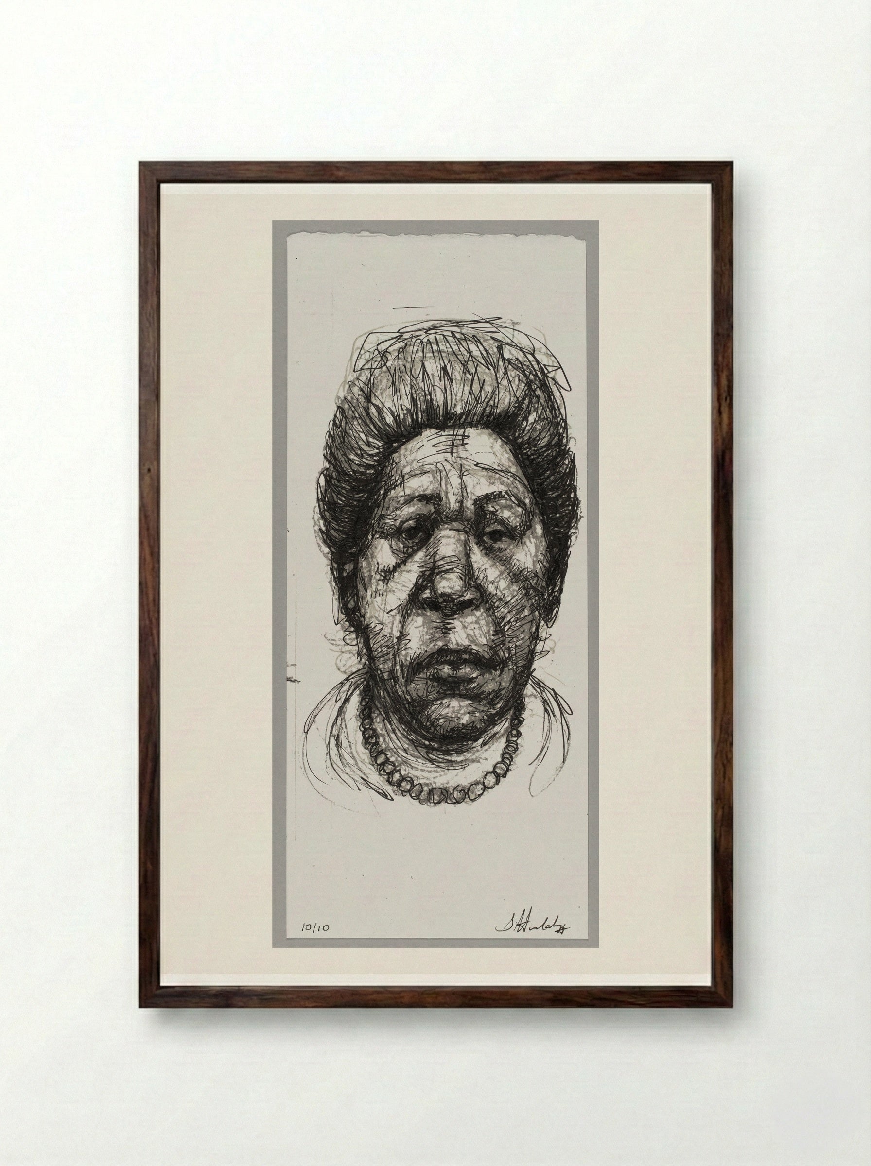 99% NO.85 - Sedrick Huckaby - Framed Print Dark Wood