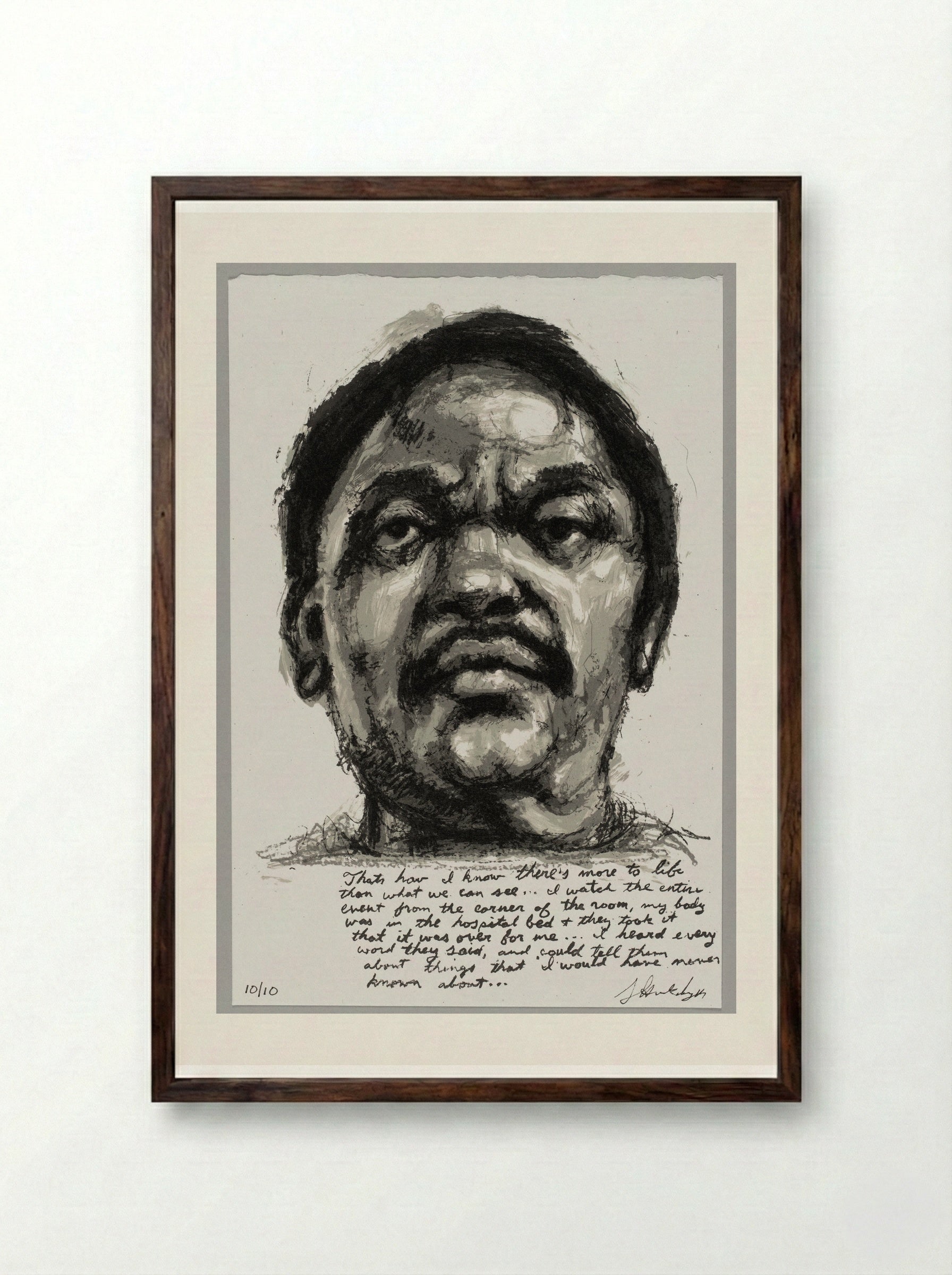 99% NO.25 Jerome - Sedrick Huckaby - Framed Print Dark Wood