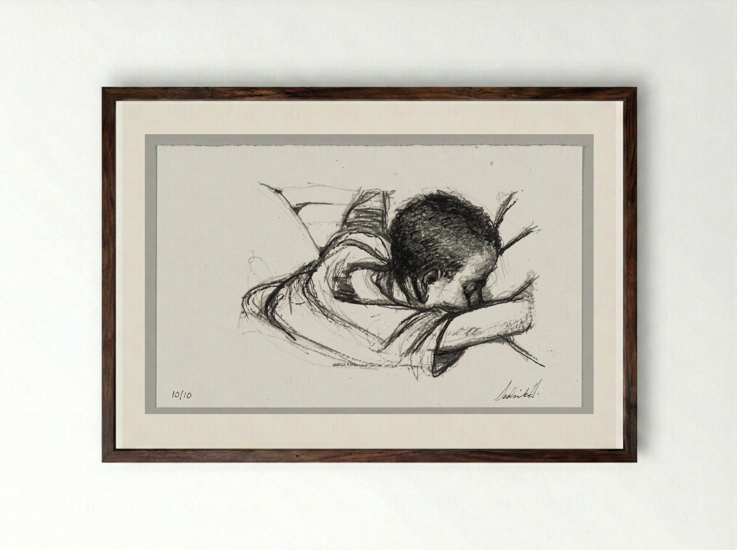 99% NO.91 - Sedrick Huckaby - Framed Print Dark Wood