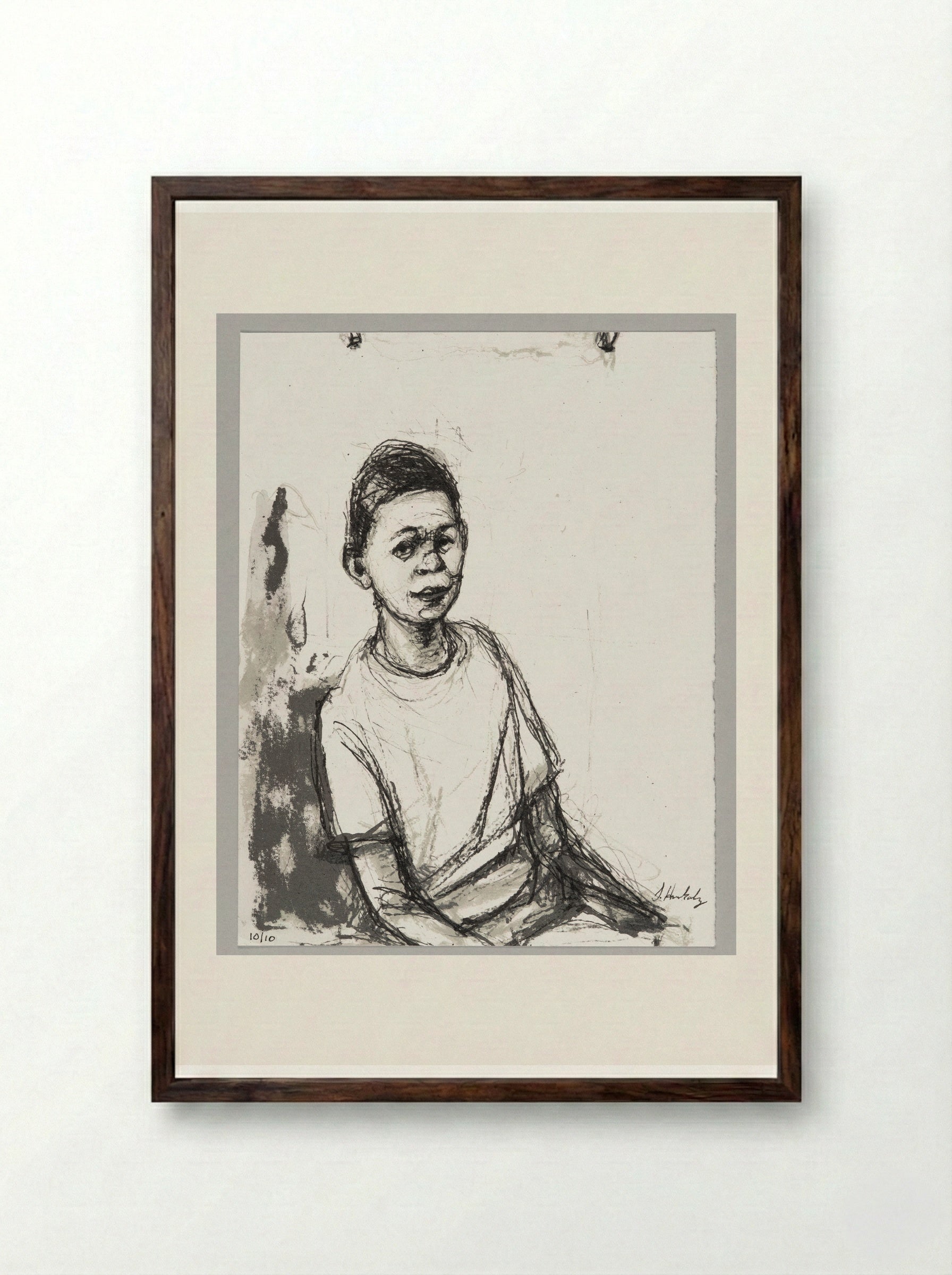 99% NO.80 - Sedrick Huckaby - Framed Print Dark Wood