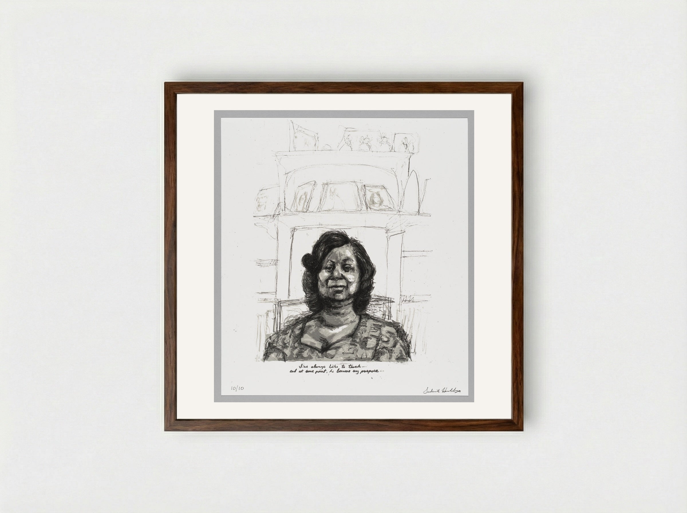 99% NO.23 Next Door Neighbor - Sedrick Huckaby - Framed Print Dark Wood