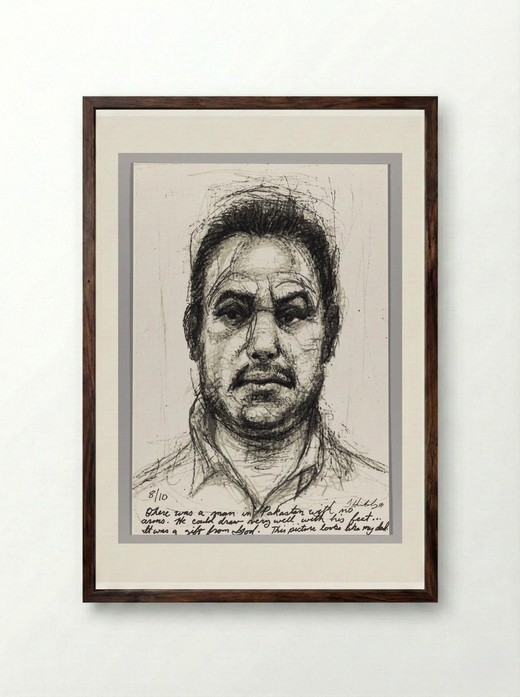 99% No. 92 Amin S. Chagani - Sedrick Huckaby - Framed Print Dark Wood