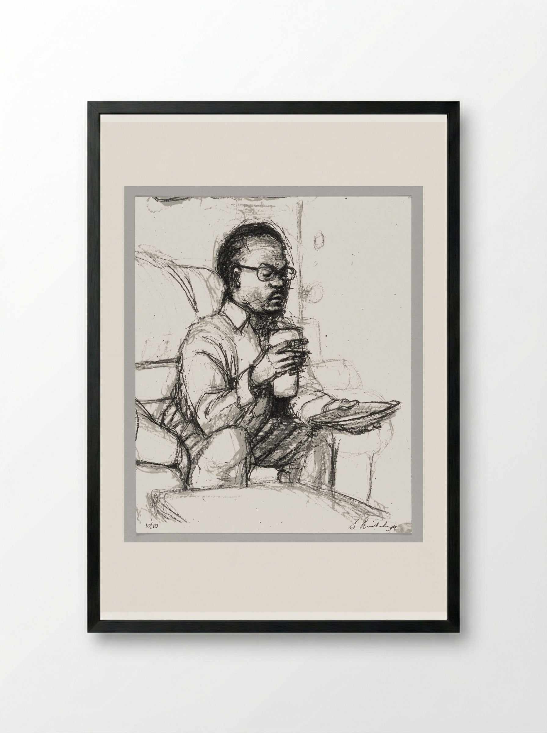 99% No. 9 Broderick - Sedrick Huckaby - Framed Print Black