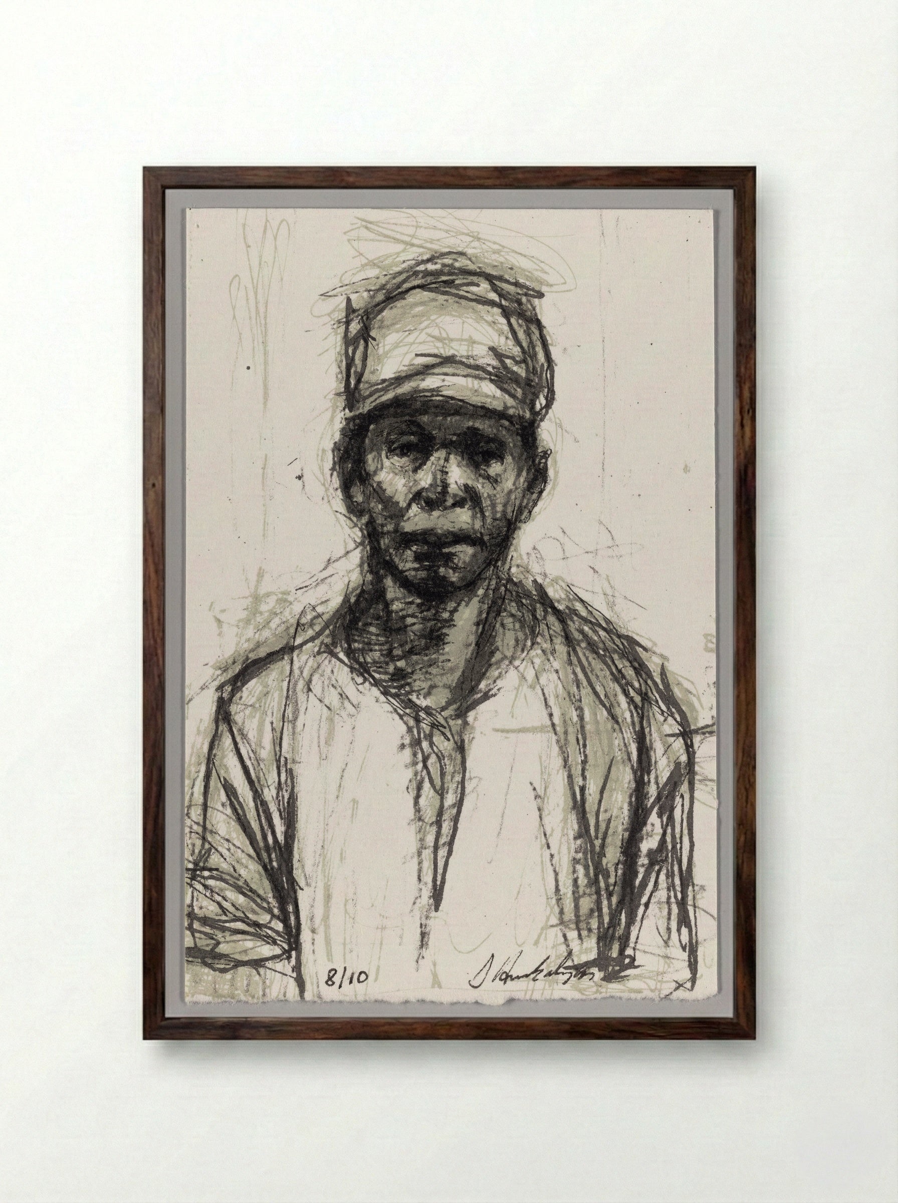 99% No. 95 - Sedrick Huckaby - Framed Print Dark Wood